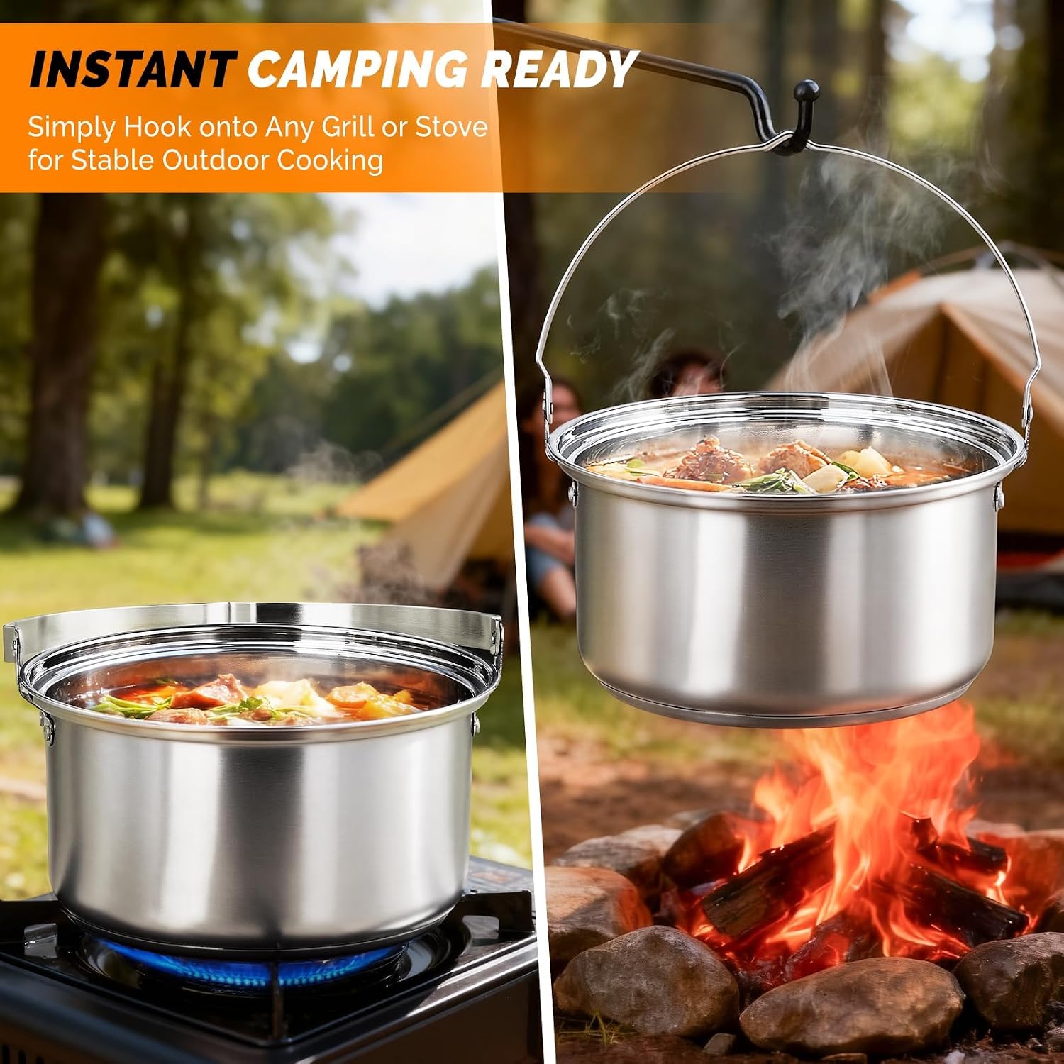 Bonnlo 6-pc SS Camping Cookware Set for All Stoves Review - Image 3