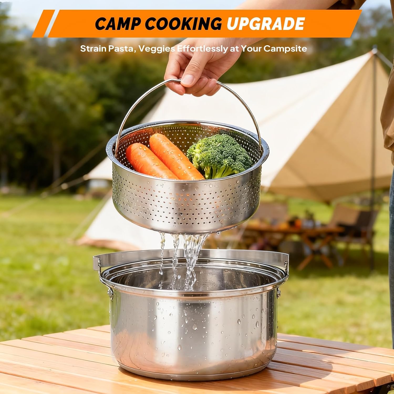 Bonnlo 6-pc SS Camping Cookware Set for All Stoves Review - Image 4