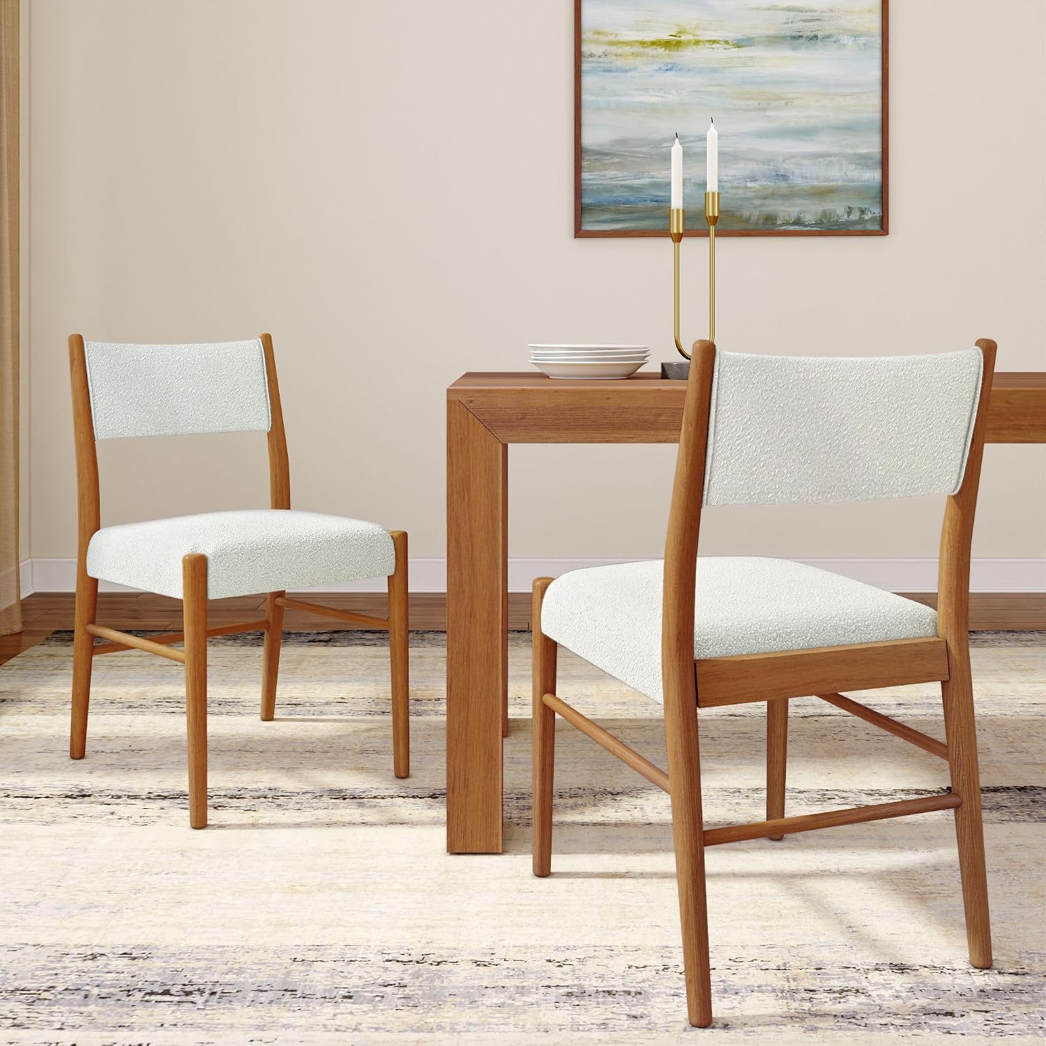 Pecan/Ivory Plank+Beam Brio 4-Chair Review: Easy Setup for Solid Wood Dining - Image 3