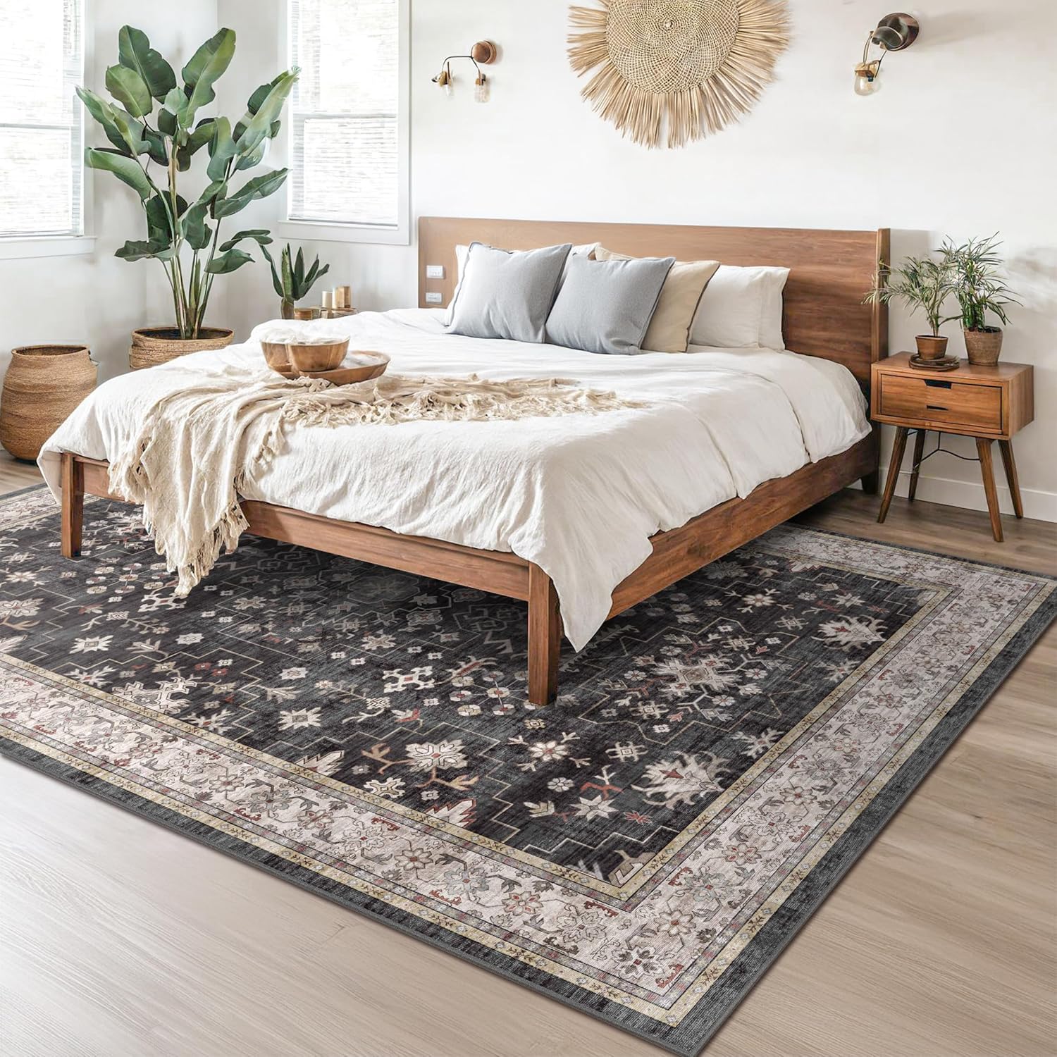 8x10 Black Washable Area Rug Review: Stain Resistant & Non-Slip - Image 6