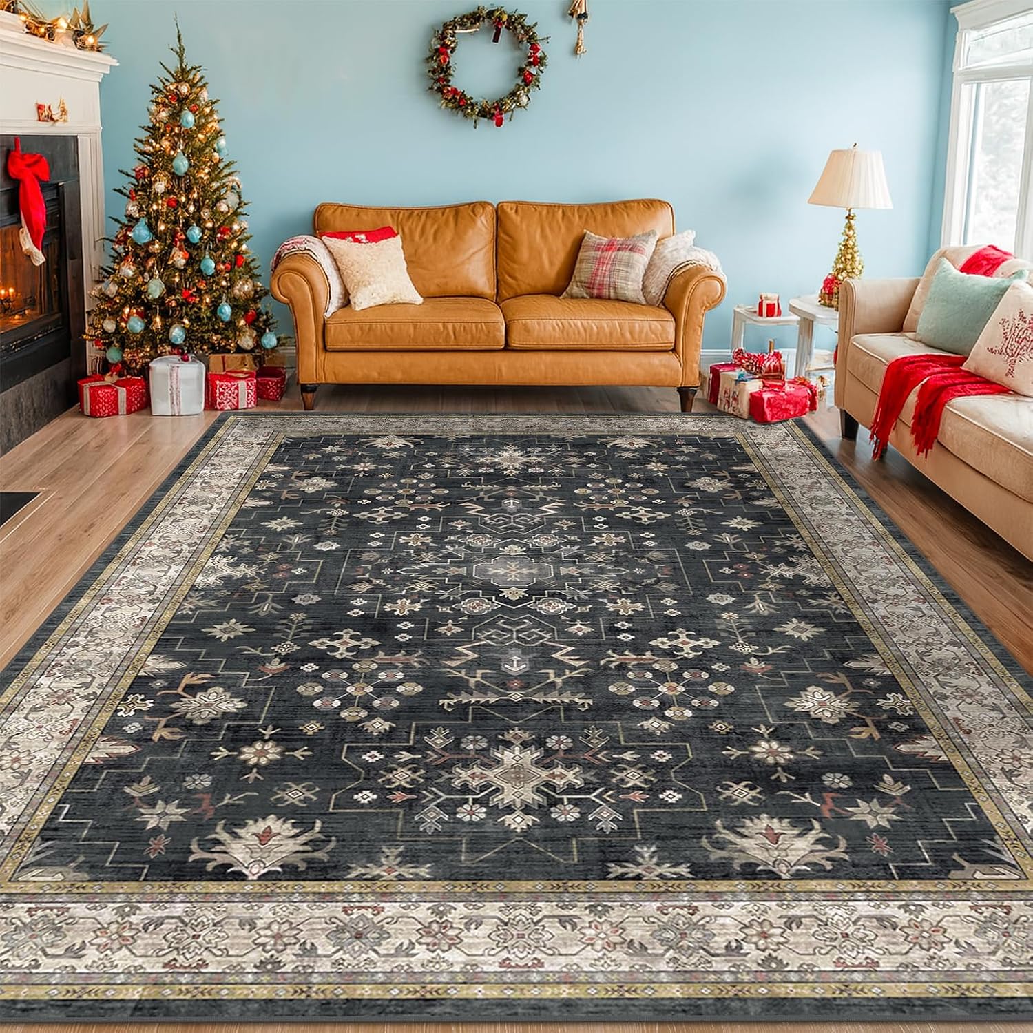 8x10 Black Washable Area Rug Review: Stain Resistant & Non-Slip - Image 7
