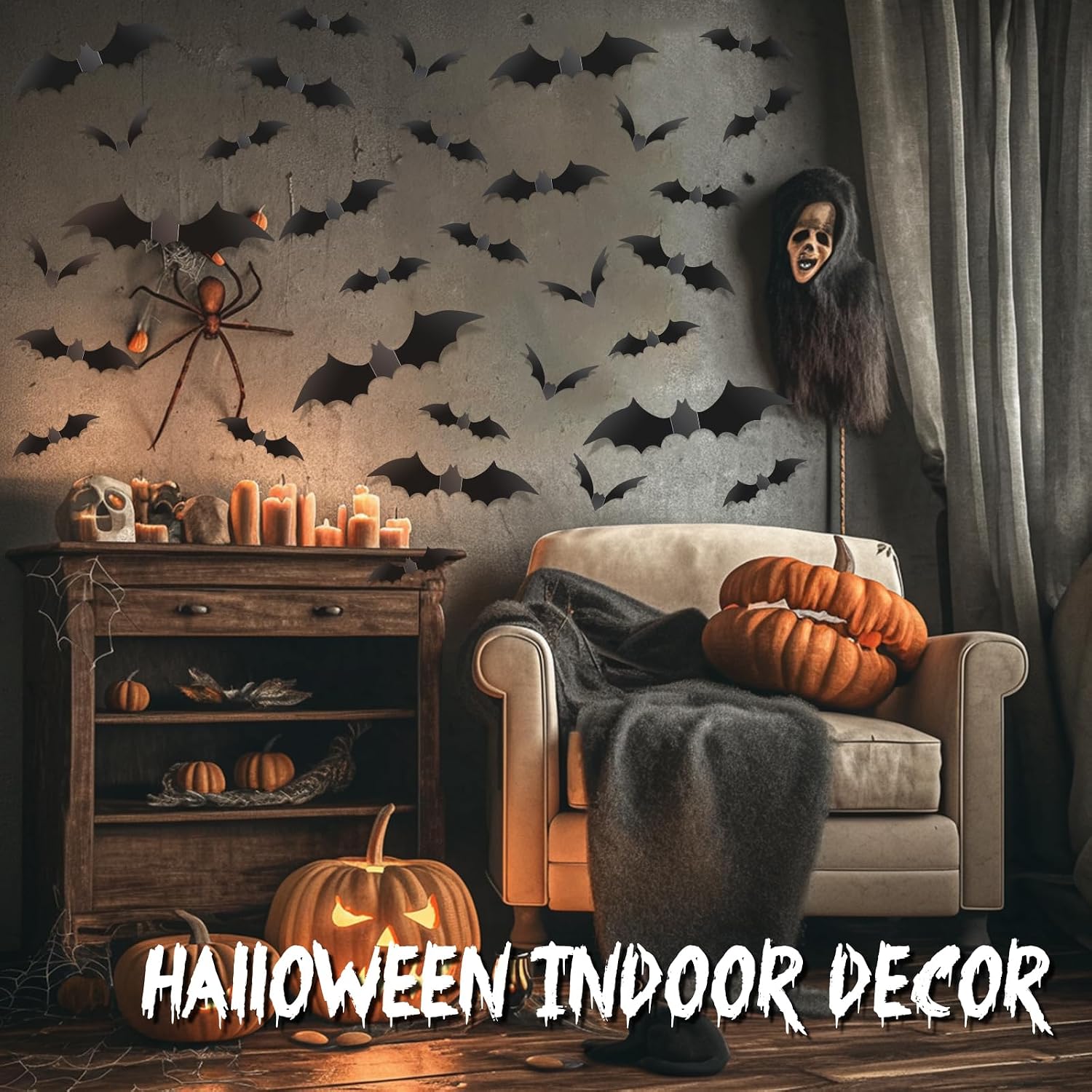 Review: 140 Realistic Scary 3D PVC Bat Halloween Wall Decals - Image 8