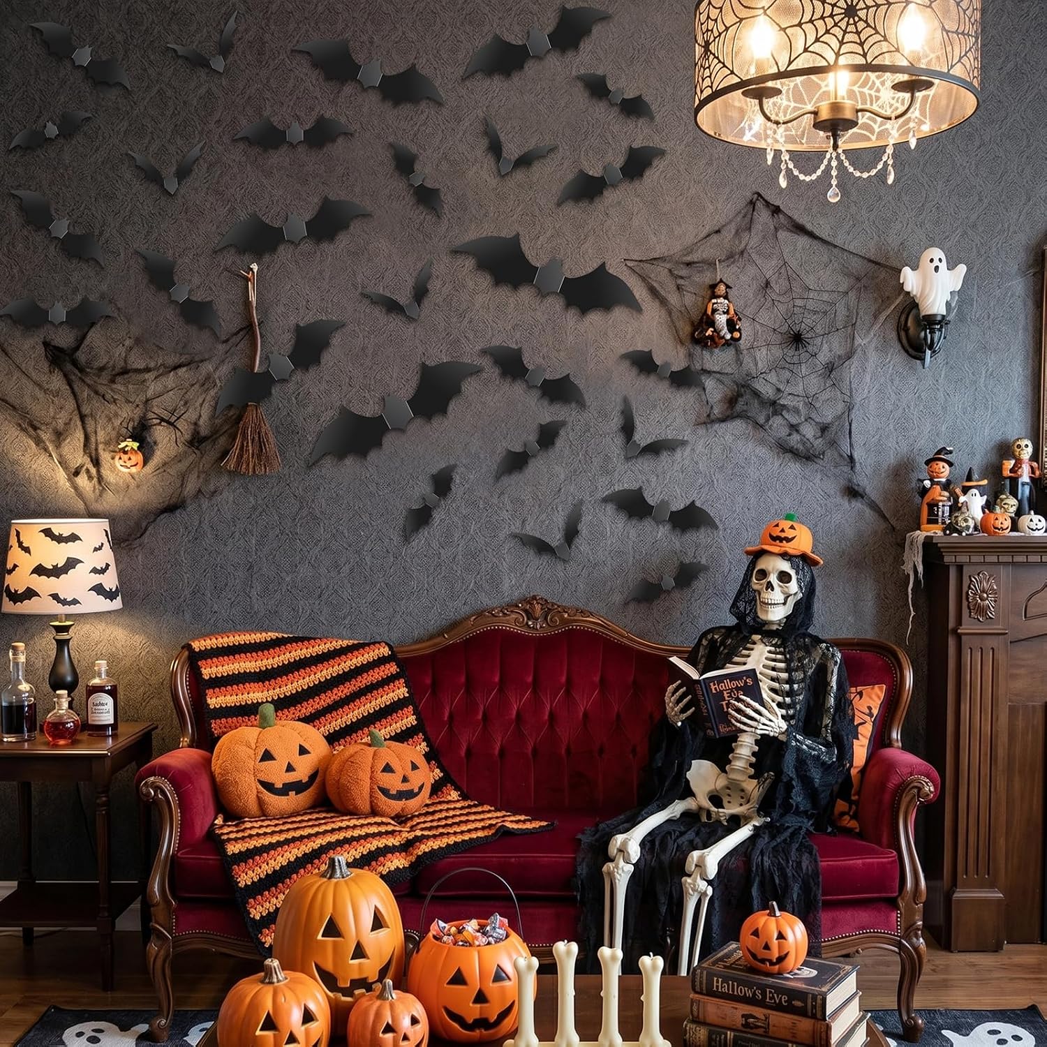 Review: 140 Realistic Scary 3D PVC Bat Halloween Wall Decals - Image 9