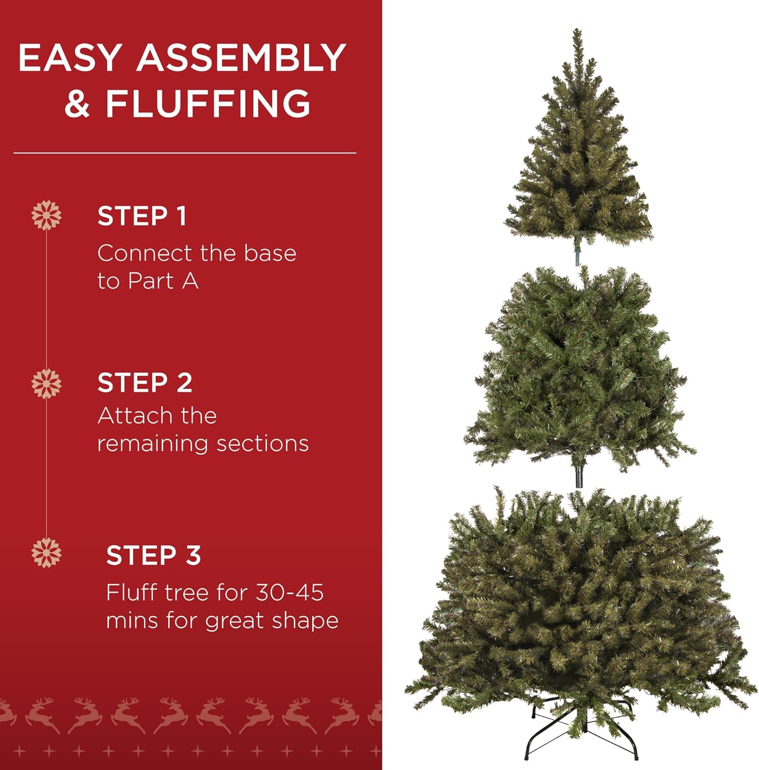 Review: BCP 7.5ft Premium Unlit Spruce Christmas Tree – Easy Assembly, Dense, Realistic - Image 5