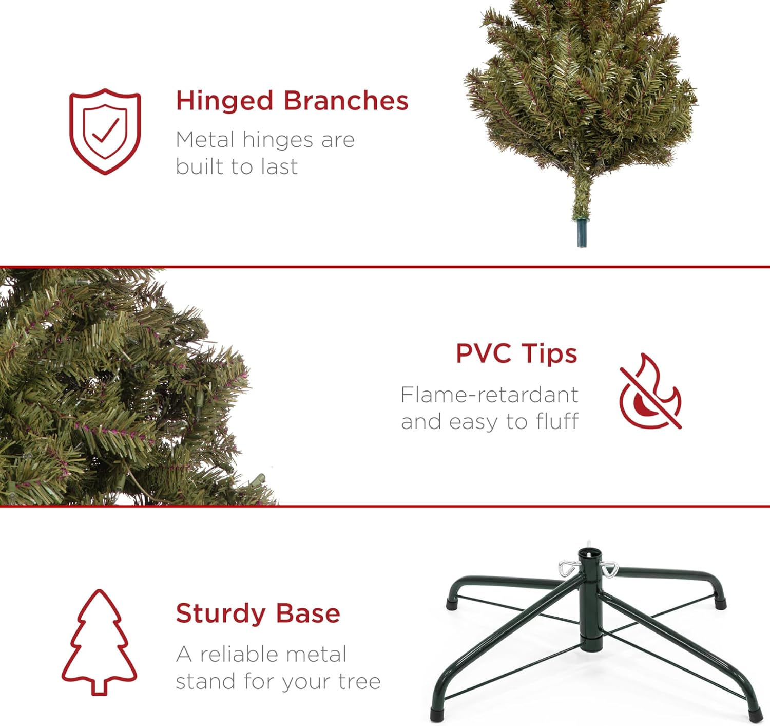 Review: BCP 7.5ft Premium Unlit Spruce Christmas Tree – Easy Assembly, Dense, Realistic - Image 6