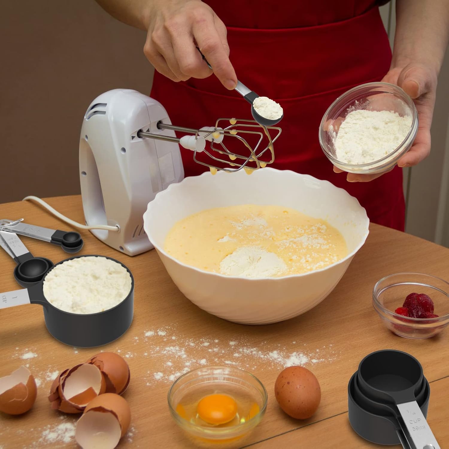 Black Nesting Measuring Cups & Spoons Set with SS Handles Review - Image 5