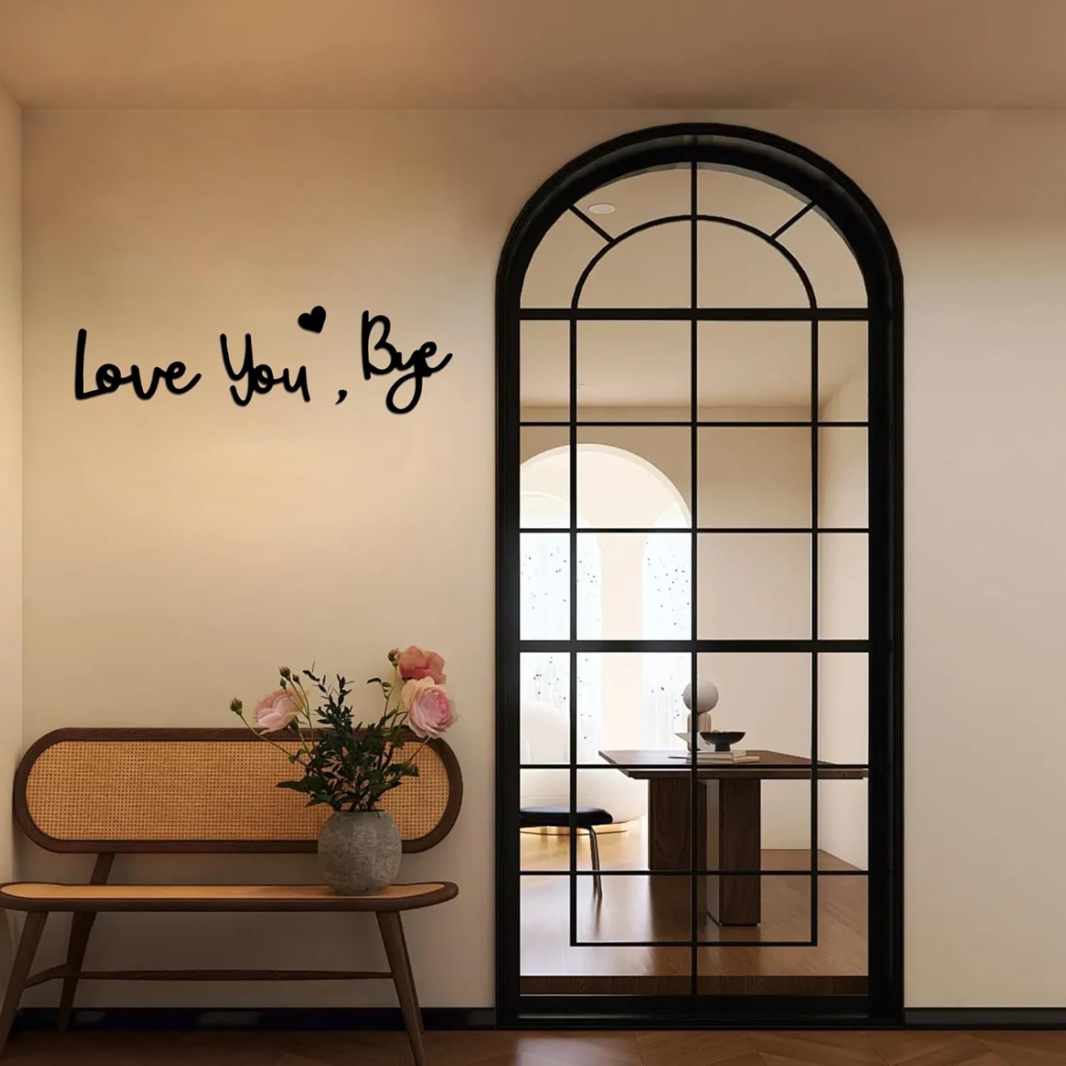 Farmhouse Boho Wooden "Love You Bye" 3D Wall Sign Decor - Image 3