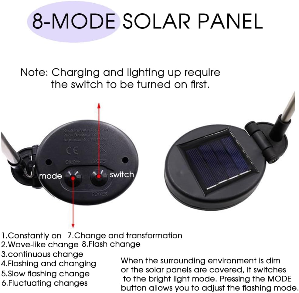 2-Pack 200 LED Solar Firework Garden Lights, Outdoor Waterproof with 8 Modes - Image 7