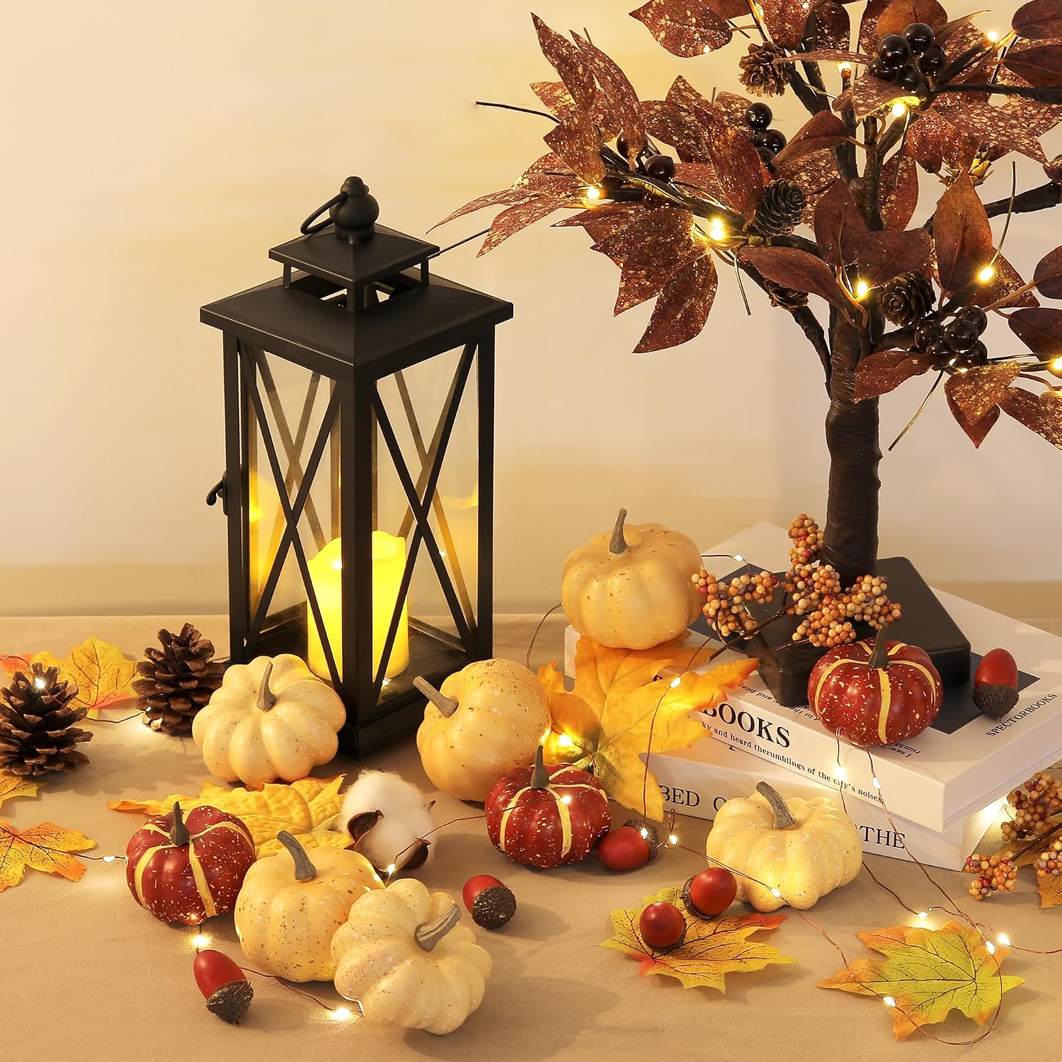 Fall Home Decor Assortment: Pumpkins, Acorns, Pinecones, Berries & Leaves. - Image 3