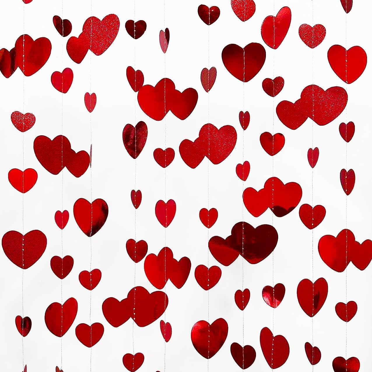 Sparkling Red Heart Garland for Valentine's & Celebration Decor Review - Image 4