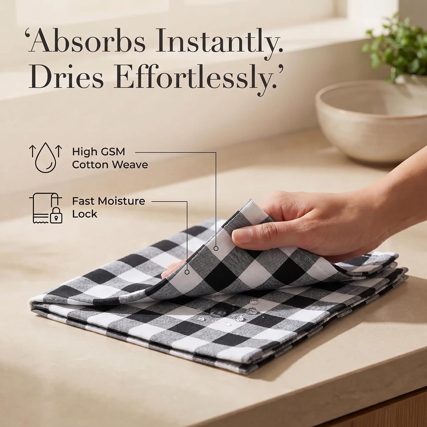Review: Urban Villa Black Check Cotton Napkins (12-pack, 20x20) for Thanksgiving - Image 3