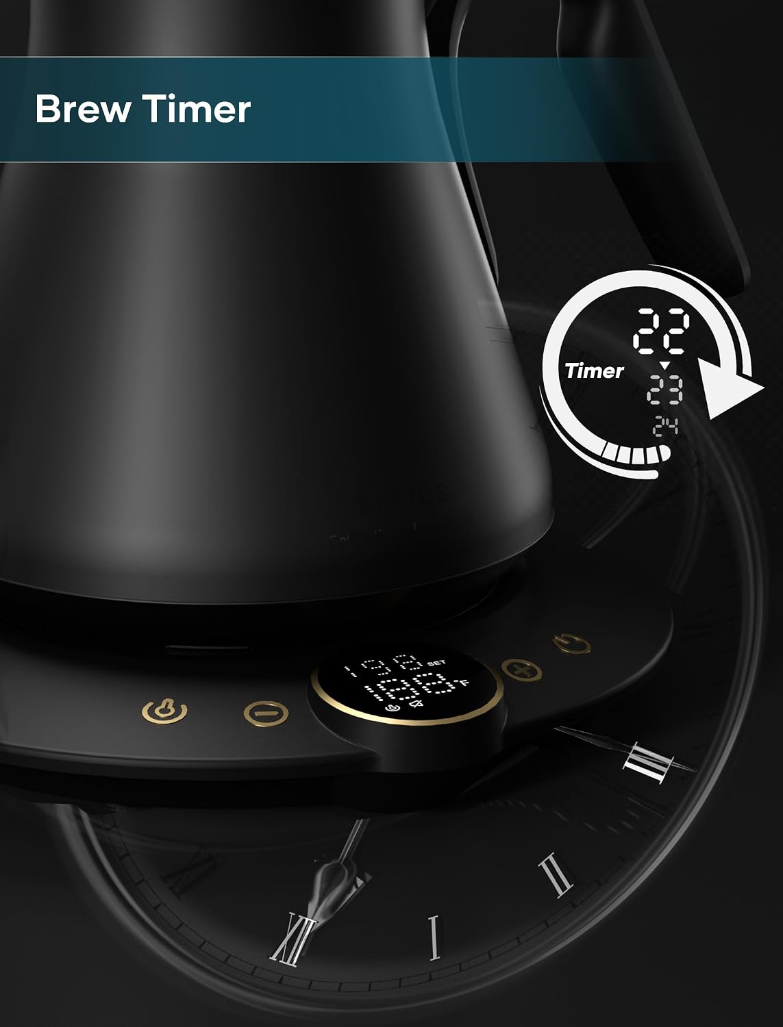 Precision Gooseneck Kettle Review: Quick Temp Control, Brew Timer - Image 5