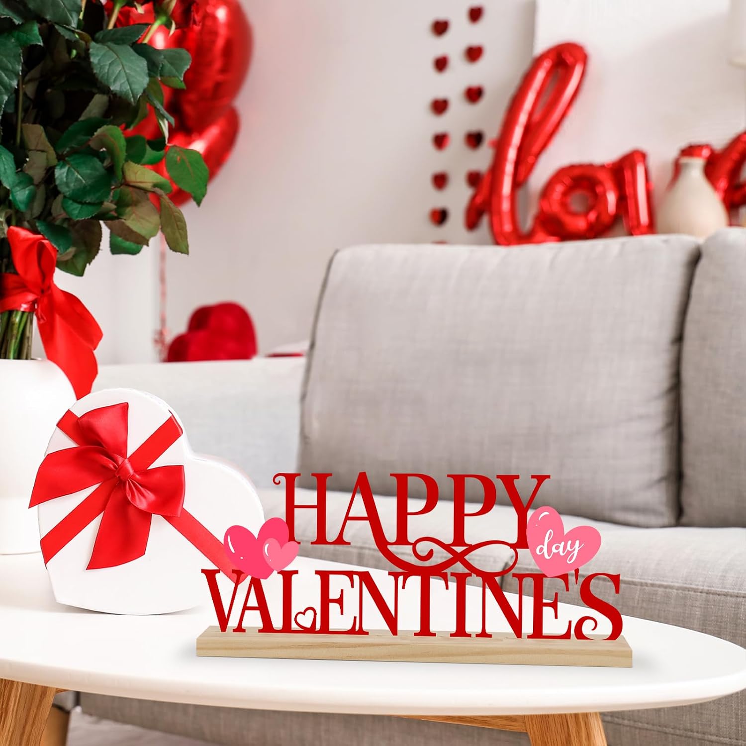 Metal Valentine's Day Heart Sign & Home Decor for Tabletop - Image 4