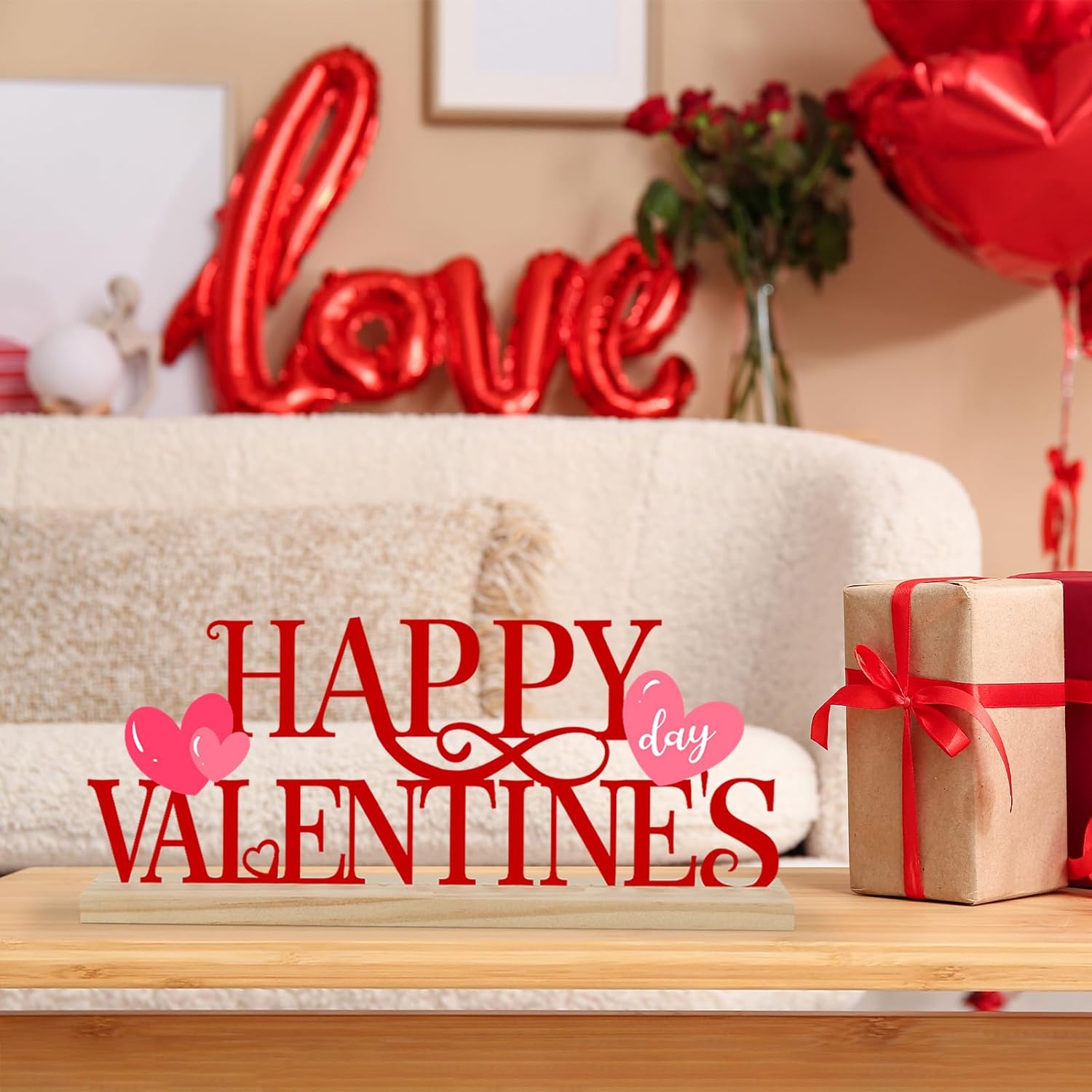 Metal Valentine's Day Heart Sign & Home Decor for Tabletop - Image 5