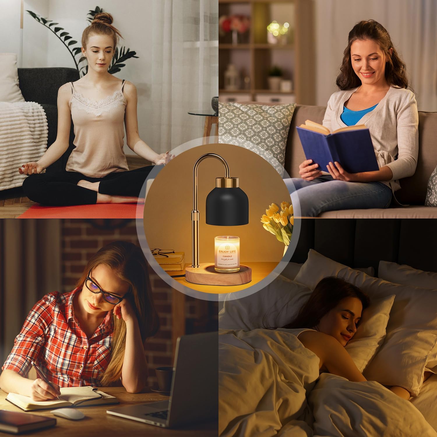 <p><strong>Vintage Dimmable Candle Warmer Lamp: Adjustable Height, Timer for Jars.</strong></p> - Image 6