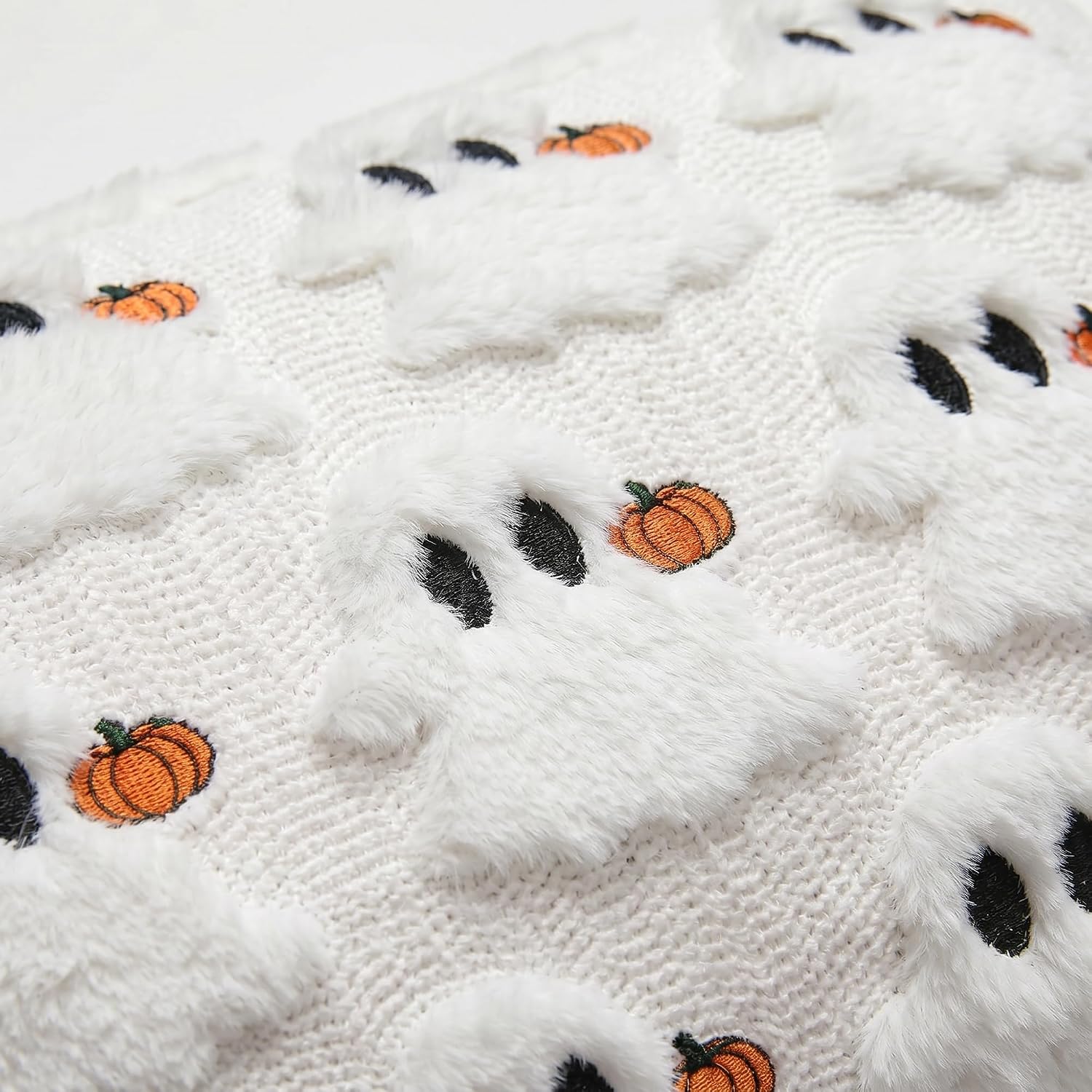 Review: Soft Faux Fur Ghost Pumpkin Halloween Pillows (Set of 2) - Image 6