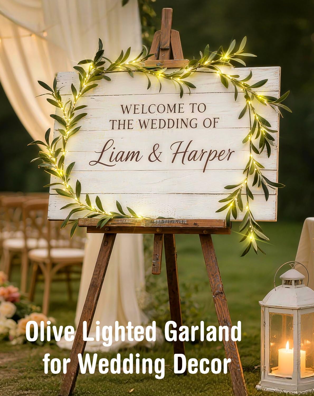 100 LED 6ft Battery Olive Garland Fairy Lights, Versatile Decor. - Image 3