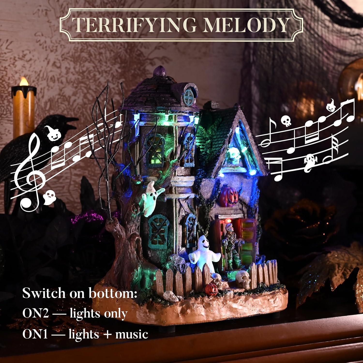 Valery Madelyn 8" Lighted Mummy's Haunted House Review: Music & LEDs - Image 3