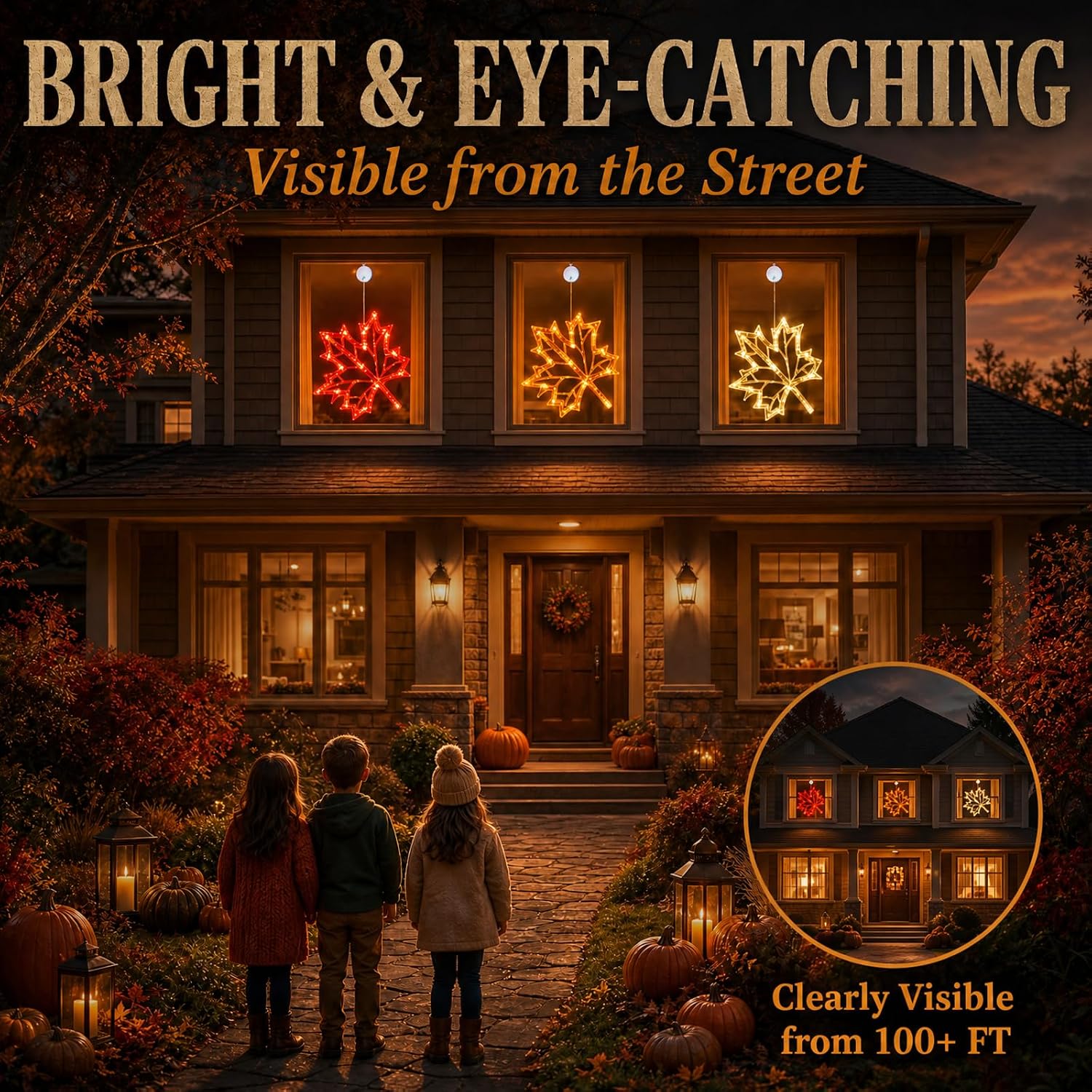Review: Exclusive Fall/Thanksgiving Window LED Lights – Battery, Suction, Timer, Fade - Image 4