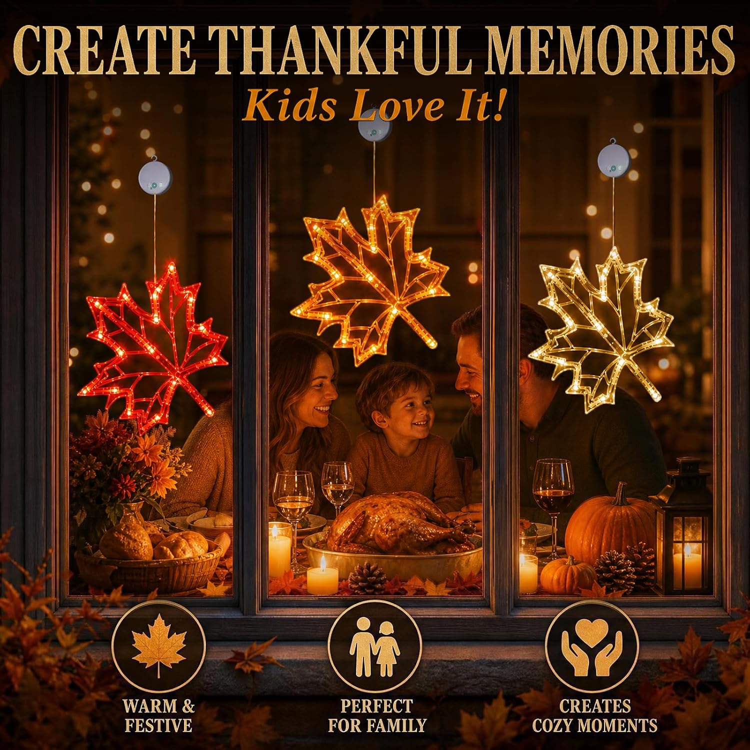 Review: Exclusive Fall/Thanksgiving Window LED Lights – Battery, Suction, Timer, Fade - Image 6