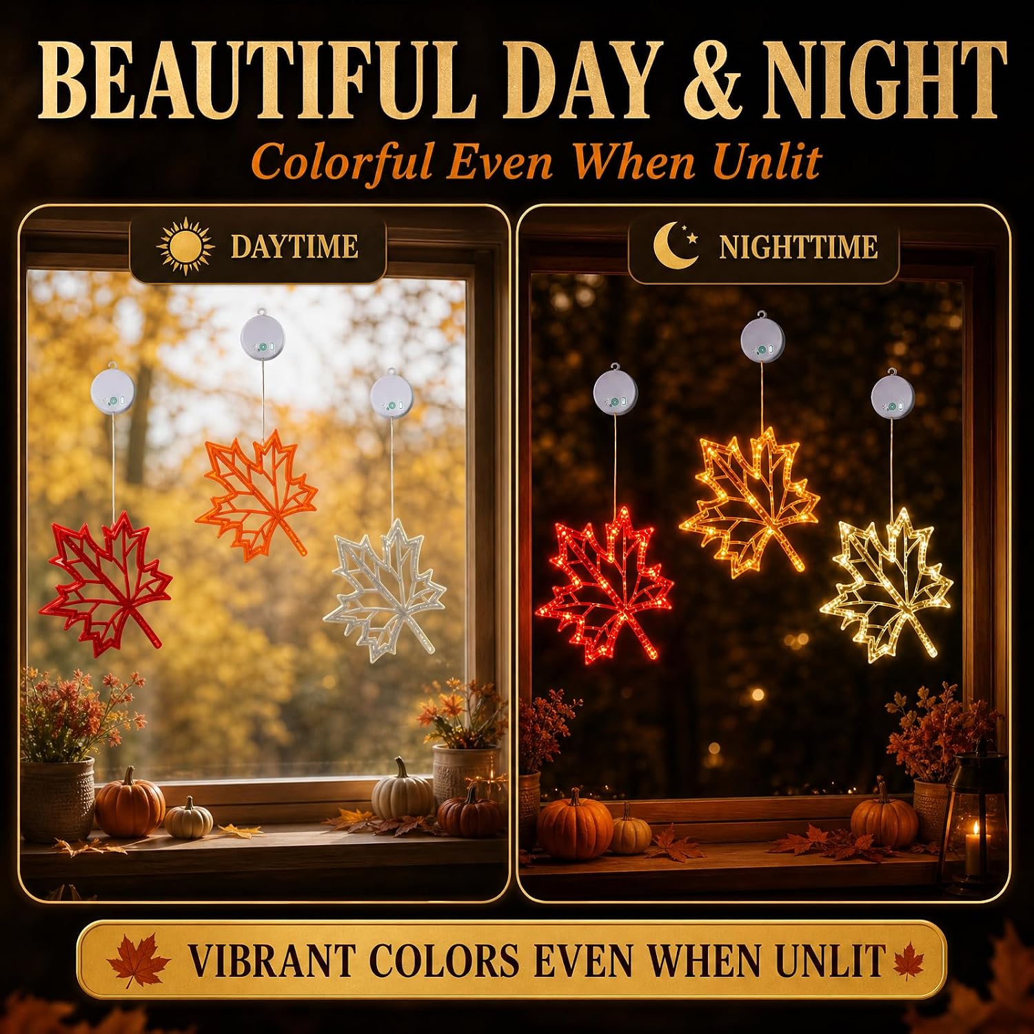 Review: Exclusive Fall/Thanksgiving Window LED Lights – Battery, Suction, Timer, Fade - Image 8