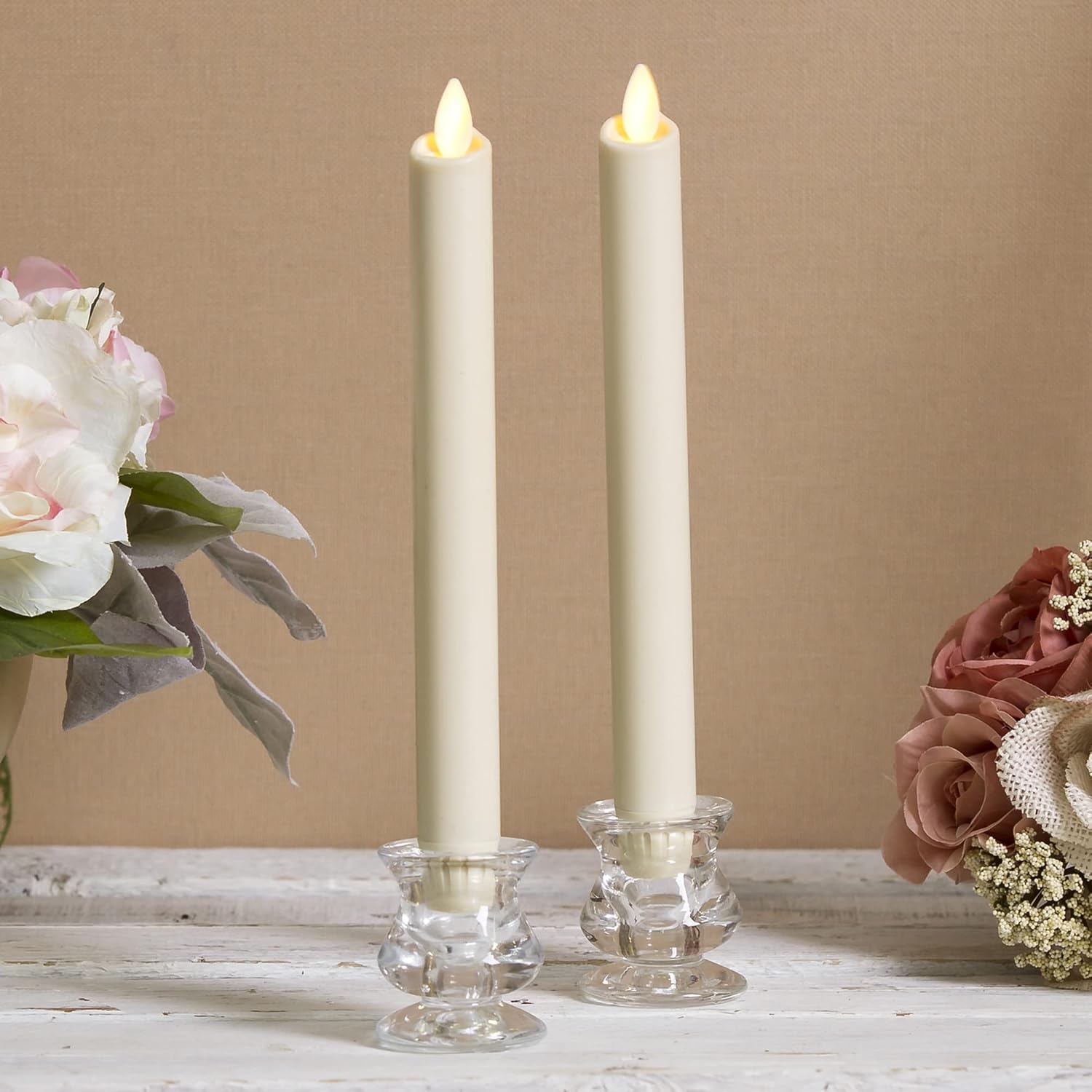 Luminara White Moving Flame LED Taper Candles (Set of 2) for Christmas - Review - Image 3
