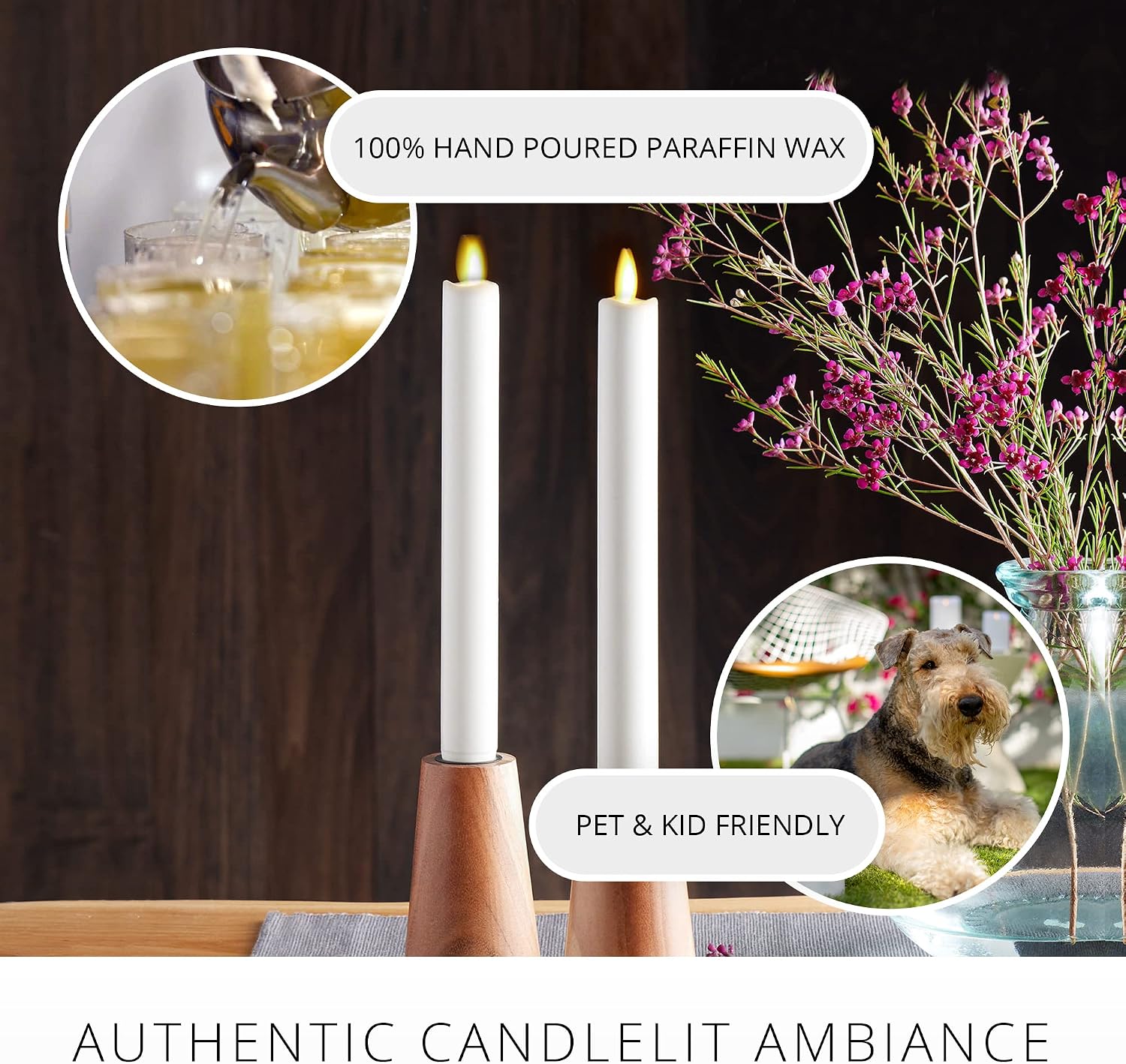 Luminara White Moving Flame LED Taper Candles (Set of 2) for Christmas - Review - Image 4