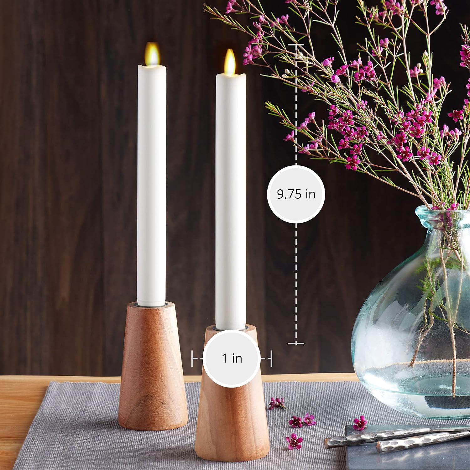 Luminara White Moving Flame LED Taper Candles (Set of 2) for Christmas - Review - Image 6