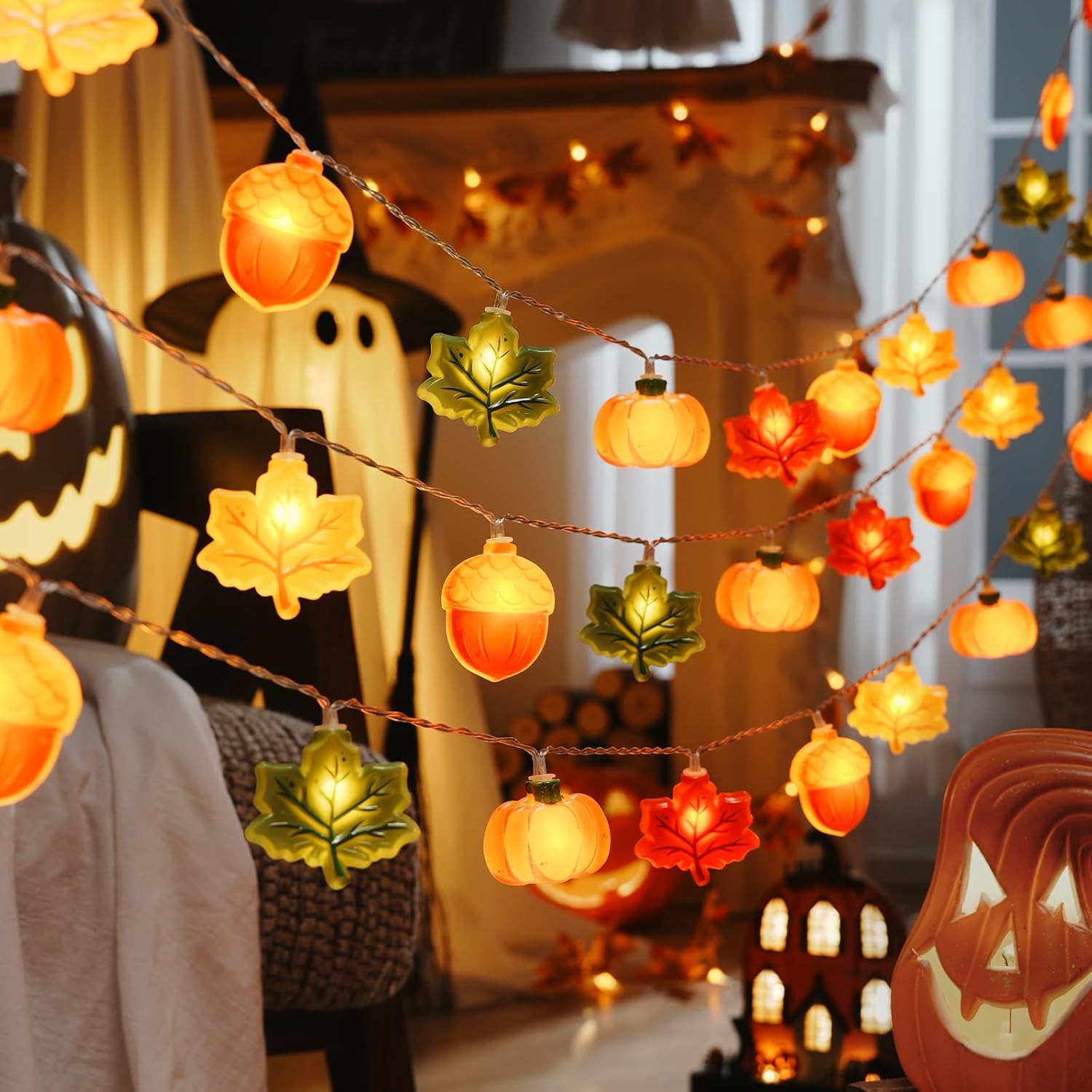 2026 Fall Decor Review: 9.8FT 20LED Battery Lights with Timer & 8 Modes - Image 6