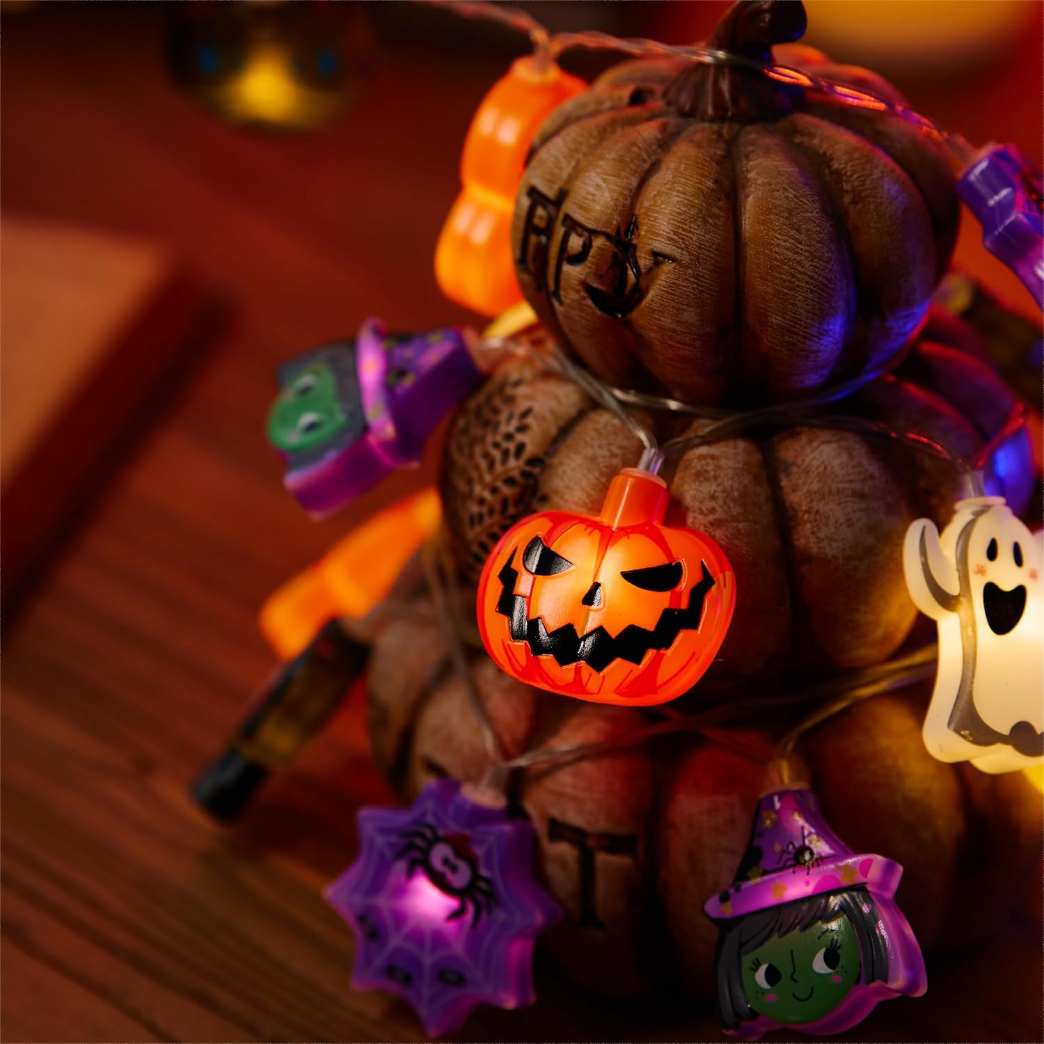Halloween String Lights: 10FT 20 LED, Battery Op with Timer & 8 Modes Decor - Image 3