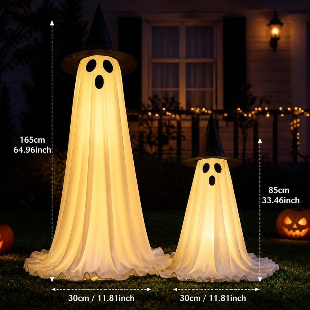 Scary 5.4FT Remote LED Outdoor Ghost Decorations for Halloween - Image 4