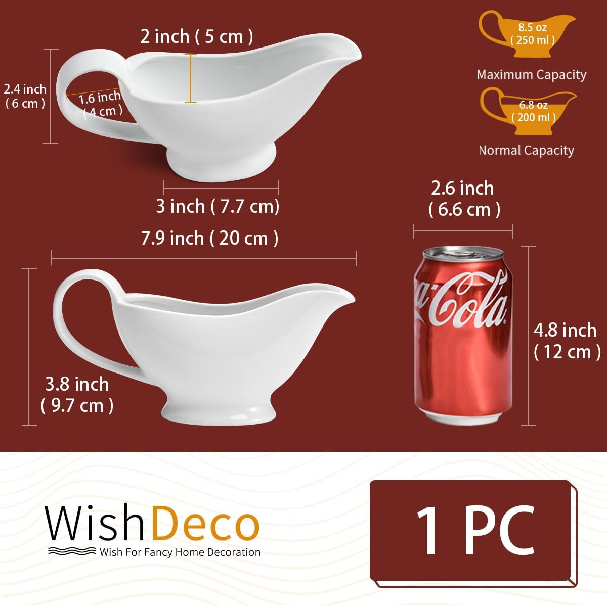 White Ceramic Sauce Jug Review: 8.5 oz, Versatile - Image 3