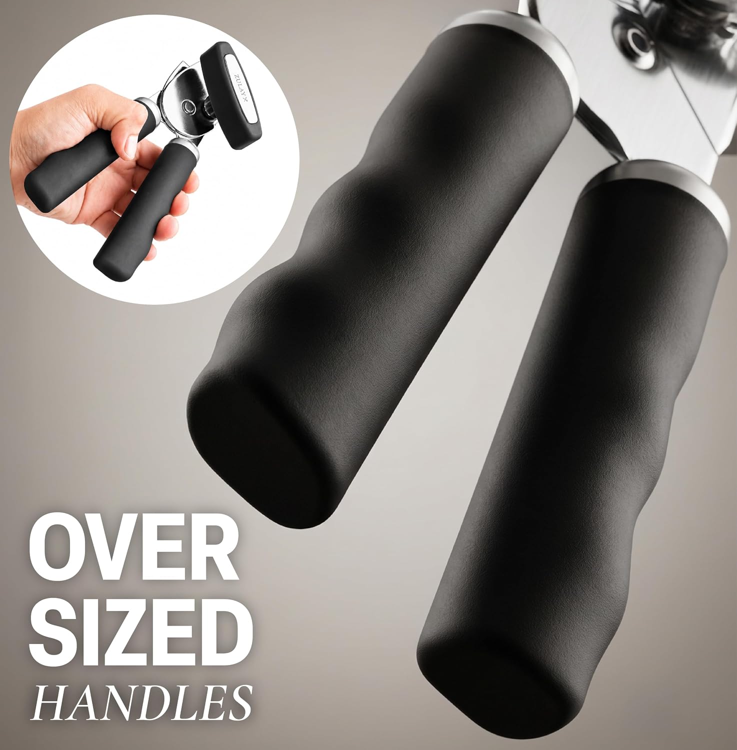 Zulay Heavy-Duty Manual Can/Bottle Opener Review: Stainless Steel, Rust-Proof, Soft Grip. - Image 3