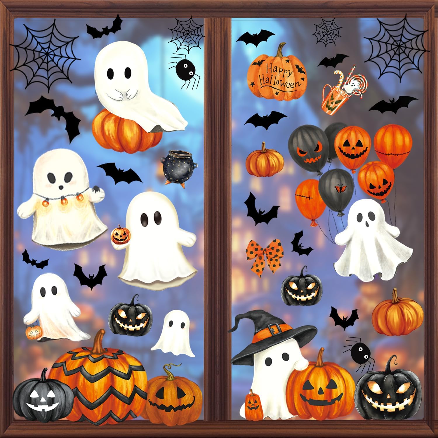 Halloween Ghost Pumpkin Window Clings for Glass Decor & Parties - Image 7
