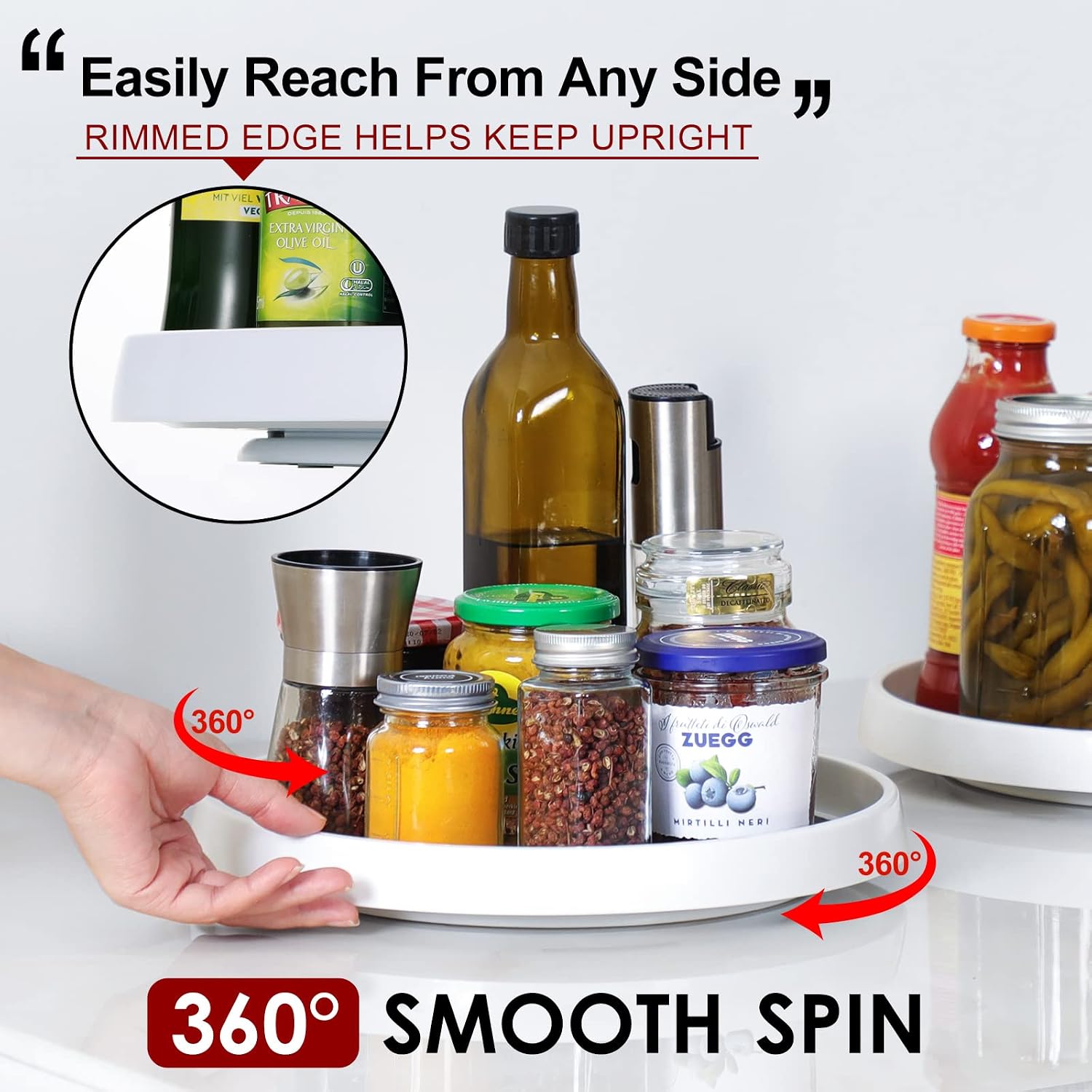 Four 10-inch Non-Skid Turntables for Kitchen, Pantry & Cabinet Storage - Image 3