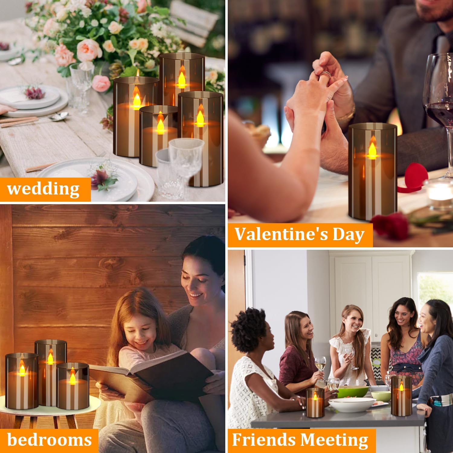 wemarry Gray Warm Flameless Candles Review: Remote, Timer, 3-Pack, Fall Decor - Image 4