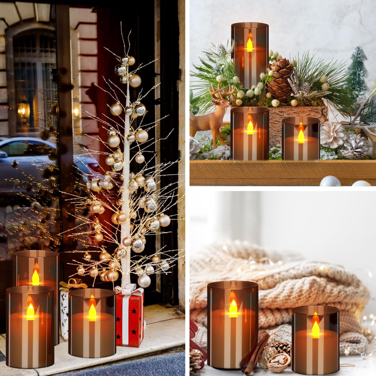 wemarry Gray Warm Flameless Candles Review: Remote, Timer, 3-Pack, Fall Decor - Image 5