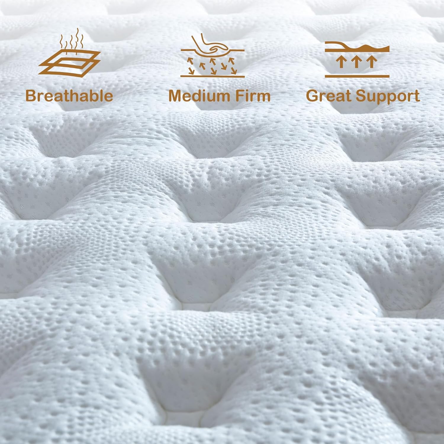 12" Queen Hybrid Boxed: Foam/Spring, Med Firm, Motion/Press Relief. CertiPUR-US. - Image 4