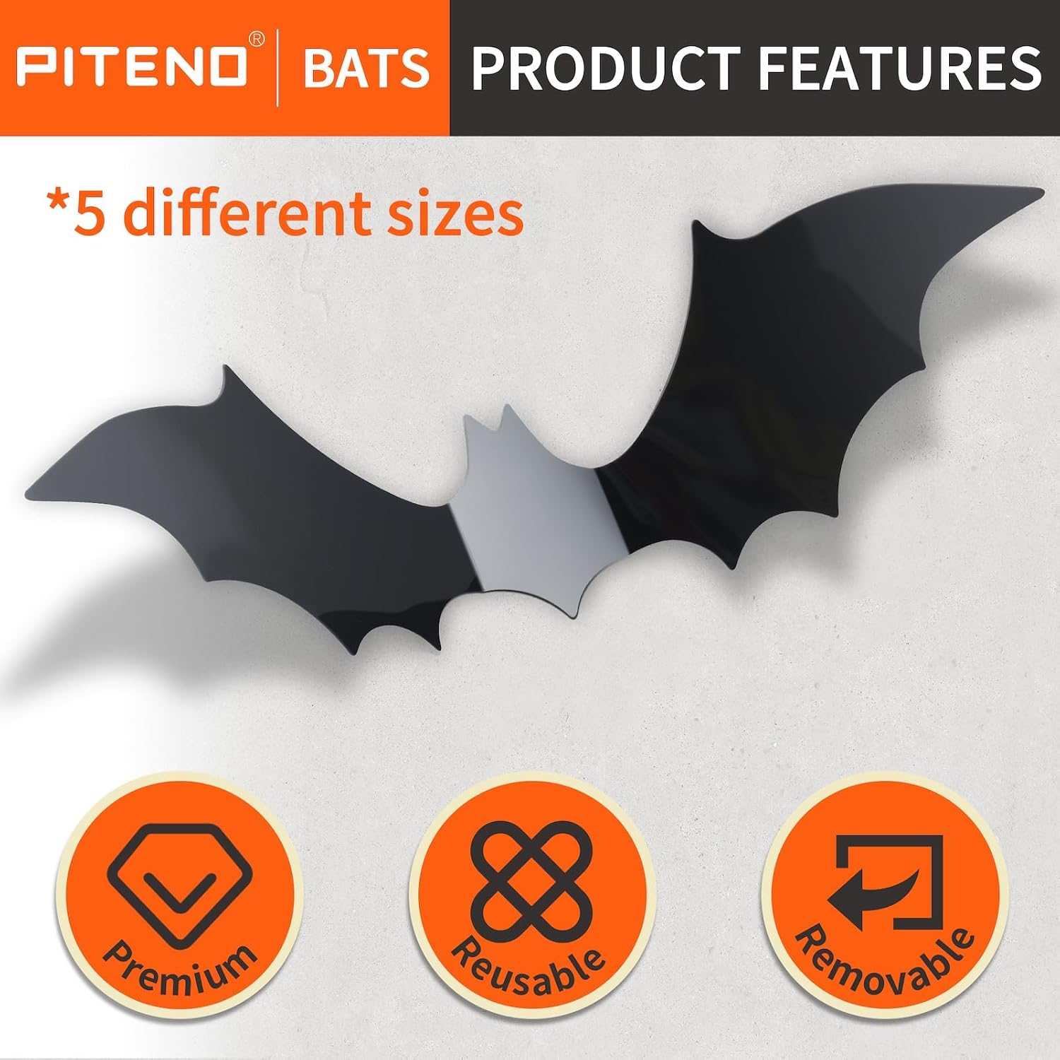 140 Realistic 3D Bat Decals for Halloween Home & Party Decor - Image 3
