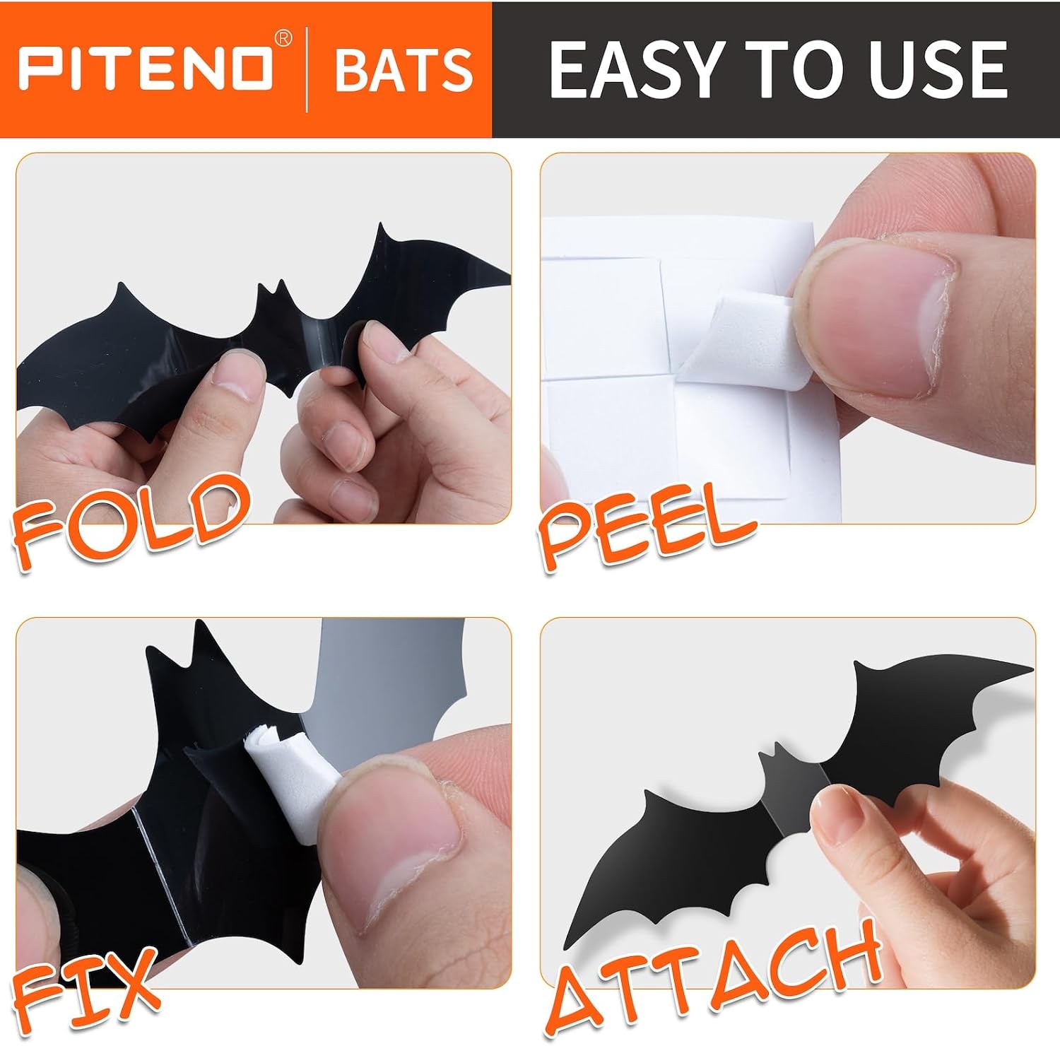 140 Realistic 3D Bat Decals for Halloween Home & Party Decor - Image 4