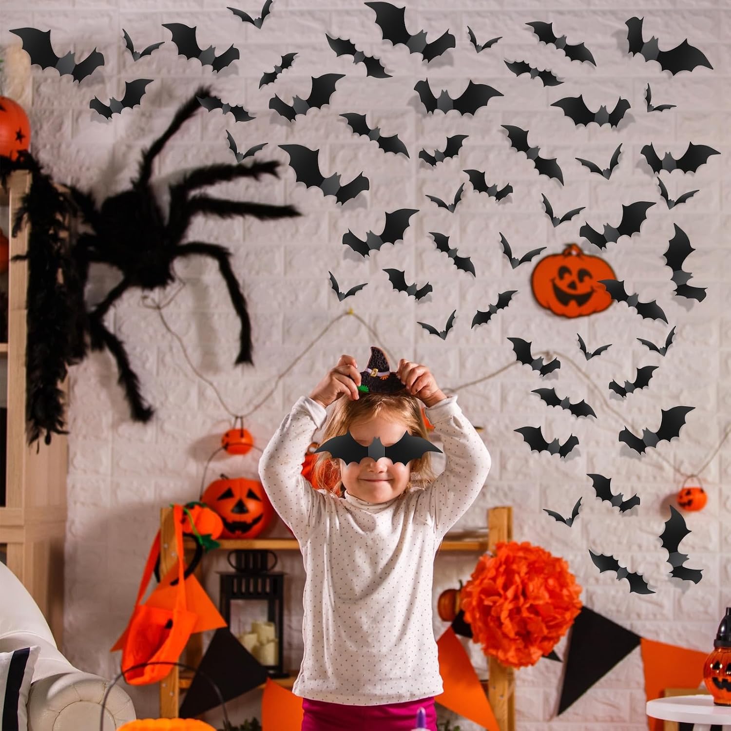 140 Realistic 3D Bat Decals for Halloween Home & Party Decor - Image 5