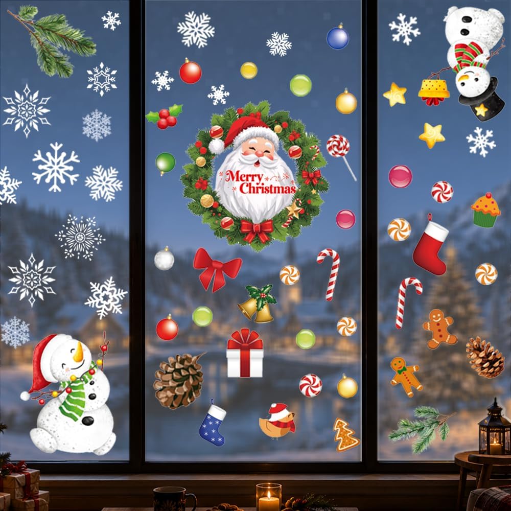 9 Reusable Holiday Window Clings: Halloween, Thanksgiving, Christmas No-Residue - Image 4