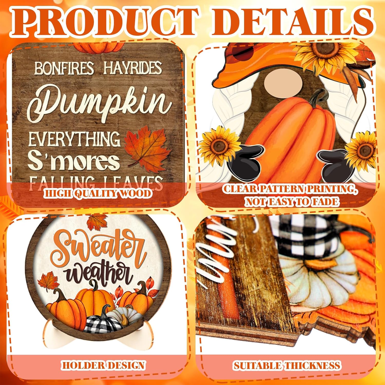 Rustic Fall Tiered Tray Decor Set: Pumpkin Gnome Truck for Thanksgiving Review - Image 4