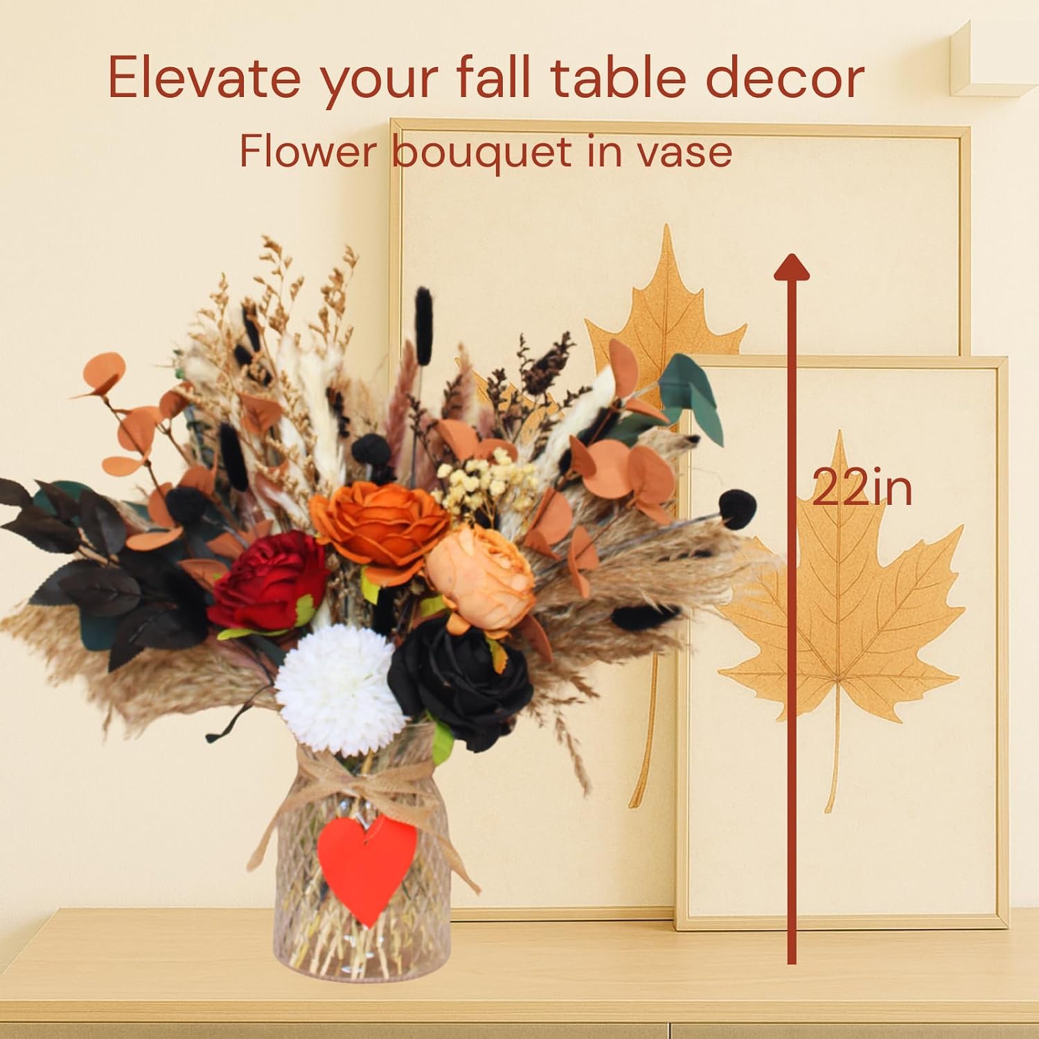 Fall Dried & Faux Floral Centerpieces: Deluxe Table Decor for Holidays & Home. - Image 5