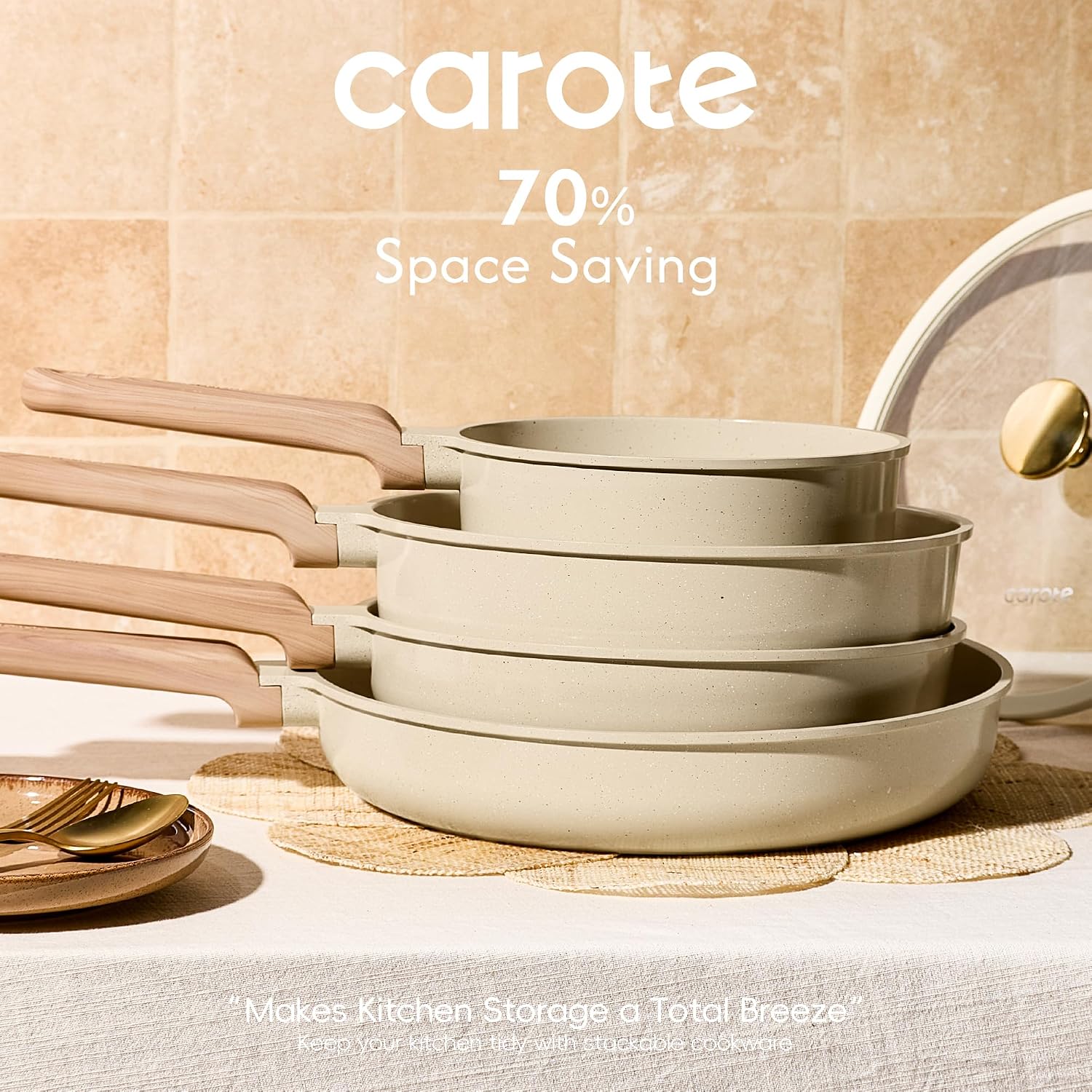 CAROTE 14pc PFAS-Free Ceramic Cookware Review: Healthy, Induction, Easy Clean. - Image 6