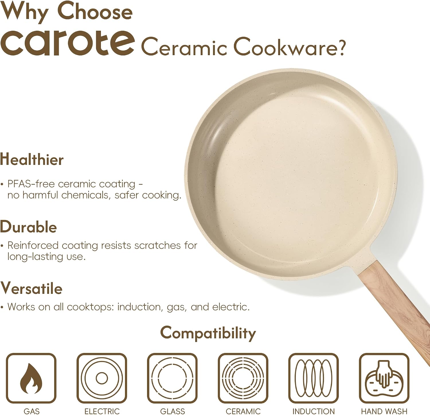 CAROTE 14pc PFAS-Free Ceramic Cookware Review: Healthy, Induction, Easy Clean. - Image 9