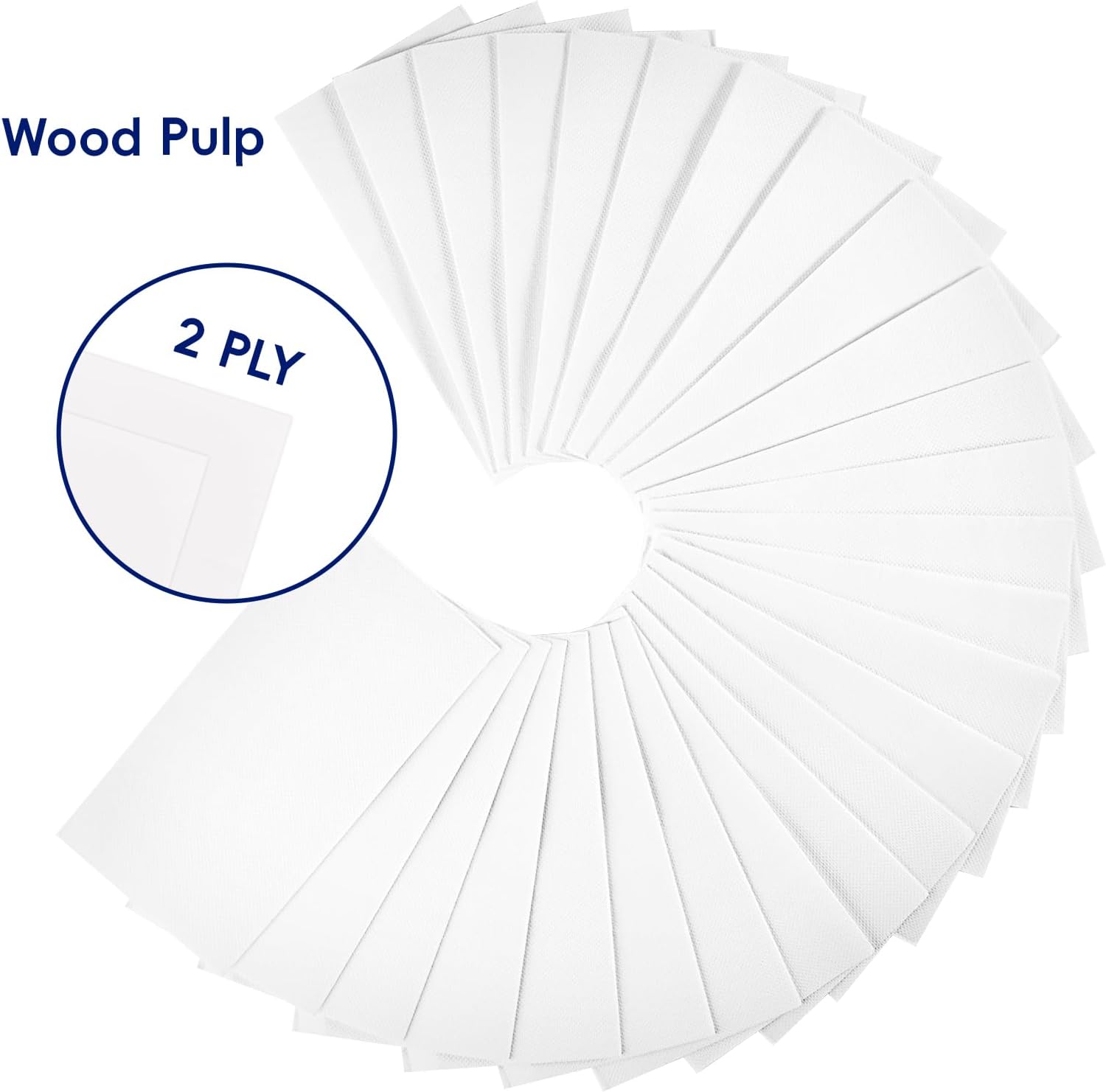 200 Soft 2-Ply White Disposable Guest Napkins/Towels for Parties - Image 3