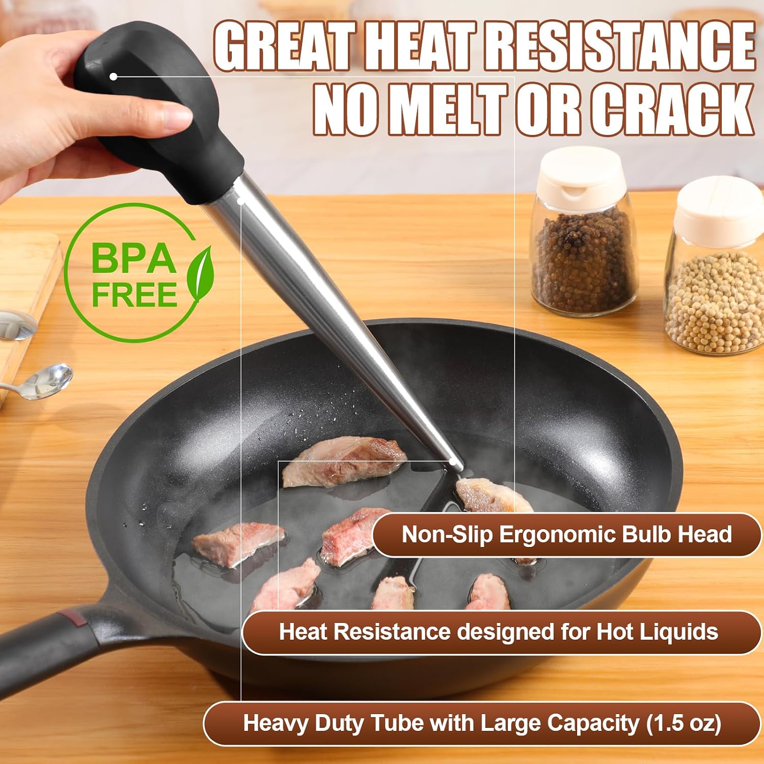 SCHVUBENR Heavy Duty Stainless Turkey Baster Set Review for Holiday Meals - Image 5