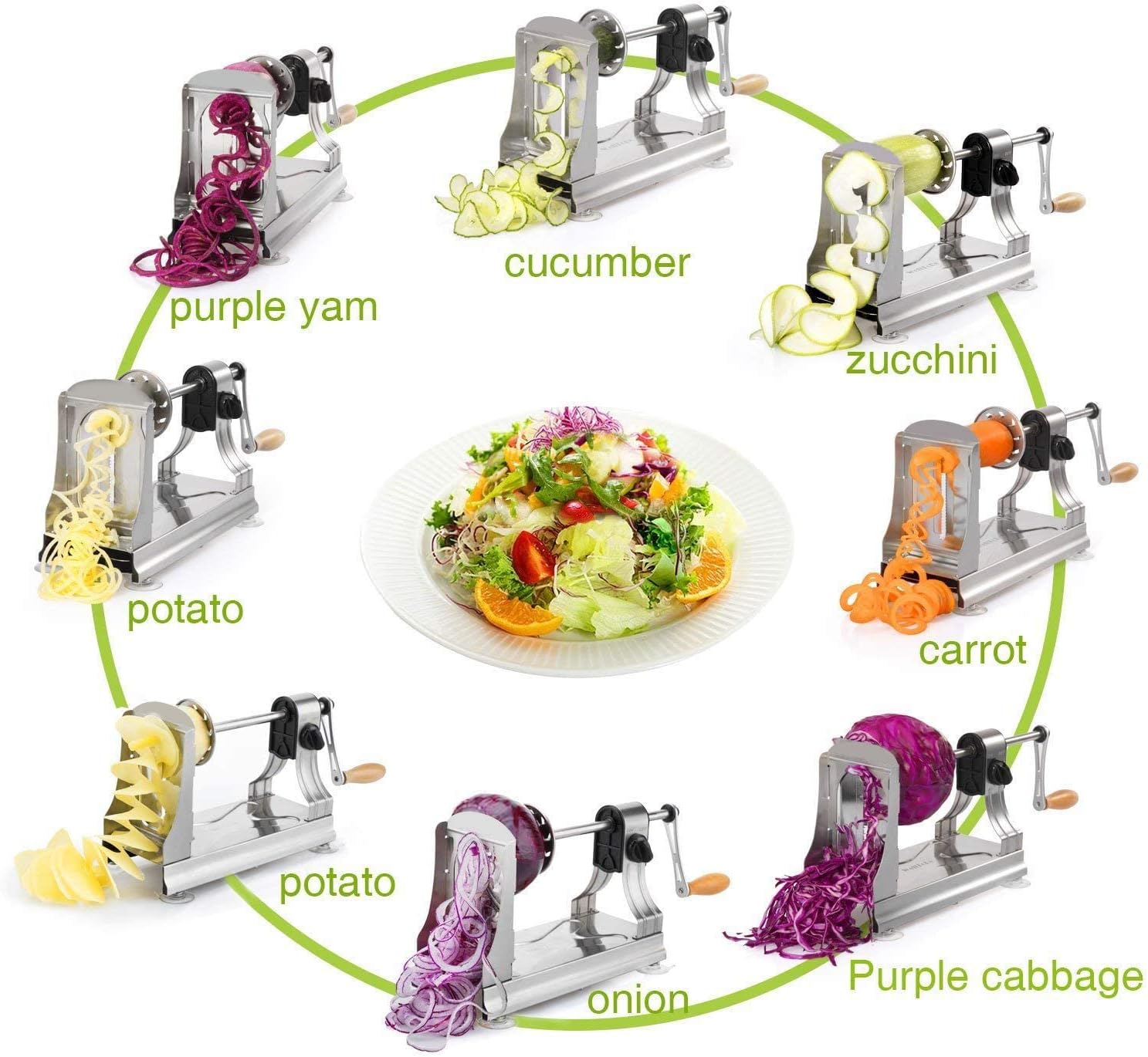 6-Blade Stainless Steel Spiralizer Review: Healthy Veggie Pasta Maker - Image 3