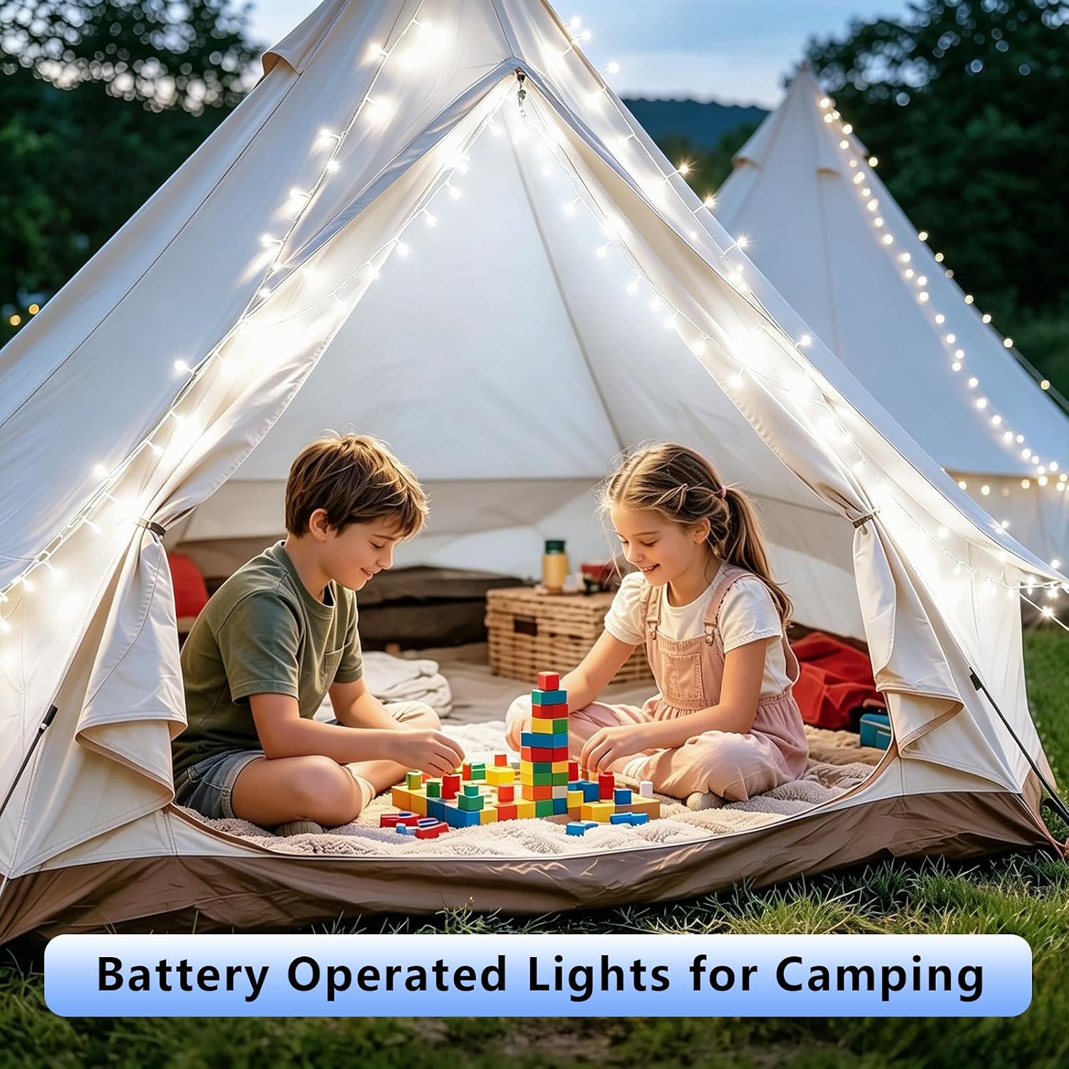 Battery LED White Christmas Fairy Lights 2-Pack, 8 Modes, Remote, Waterproof - Image 4